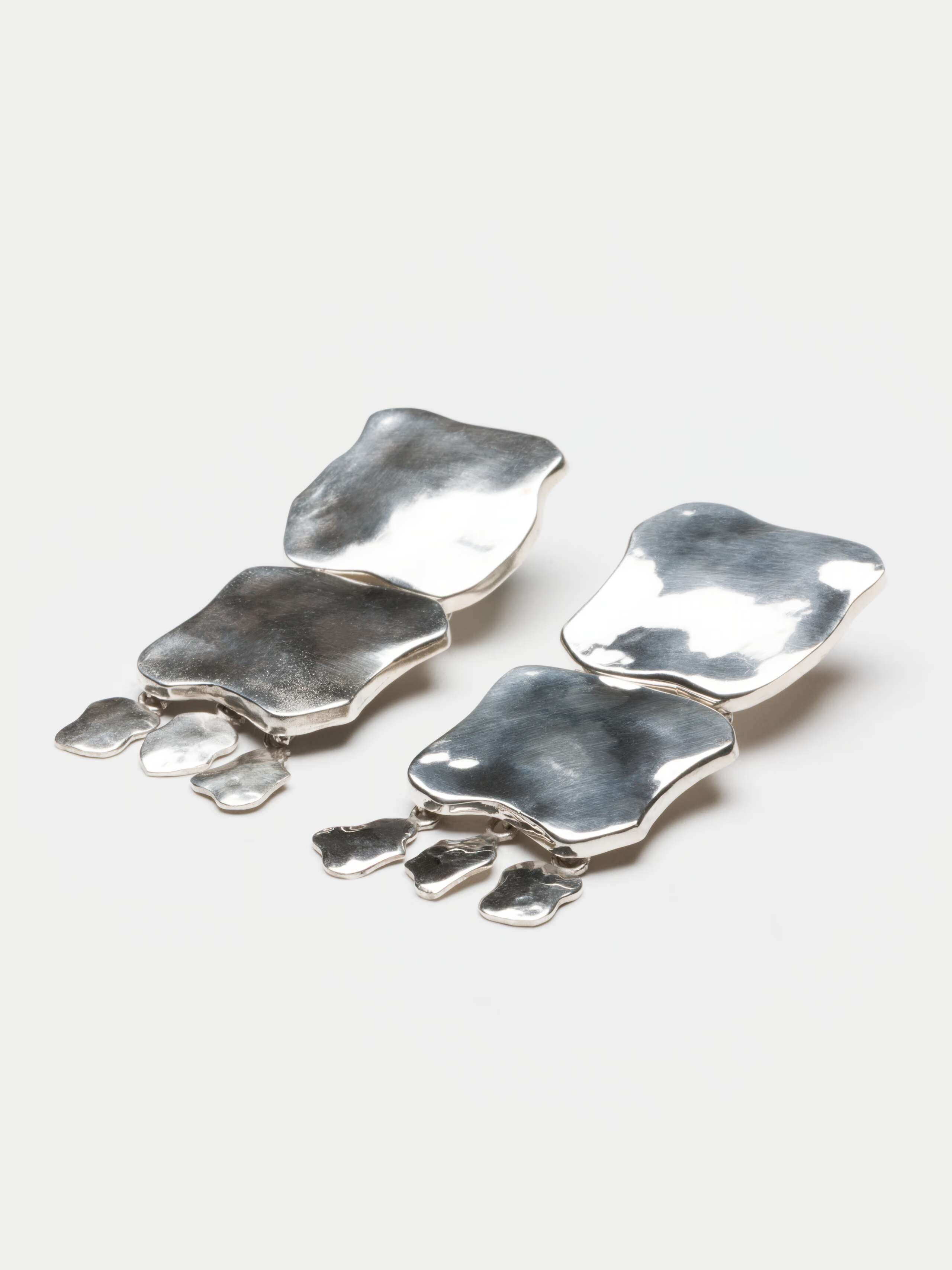 Product Shot of Amorph Earrings Silver