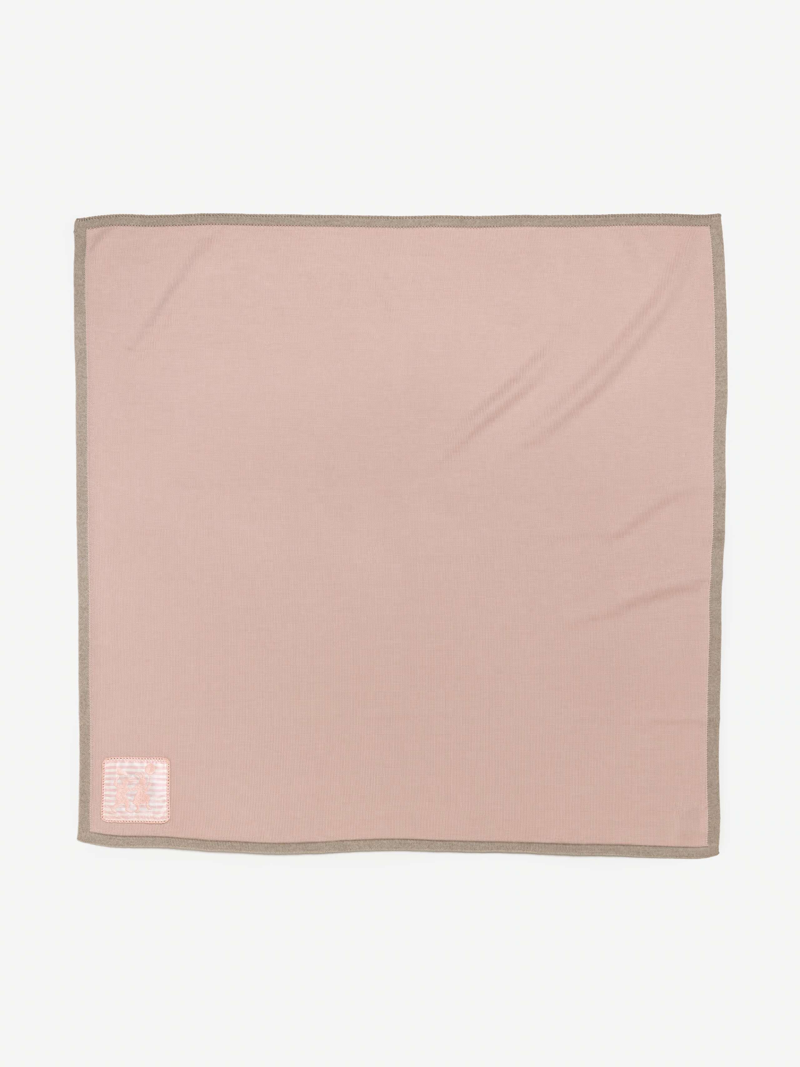 Product Shot of Baby Knit Blanket in Blush Rose 