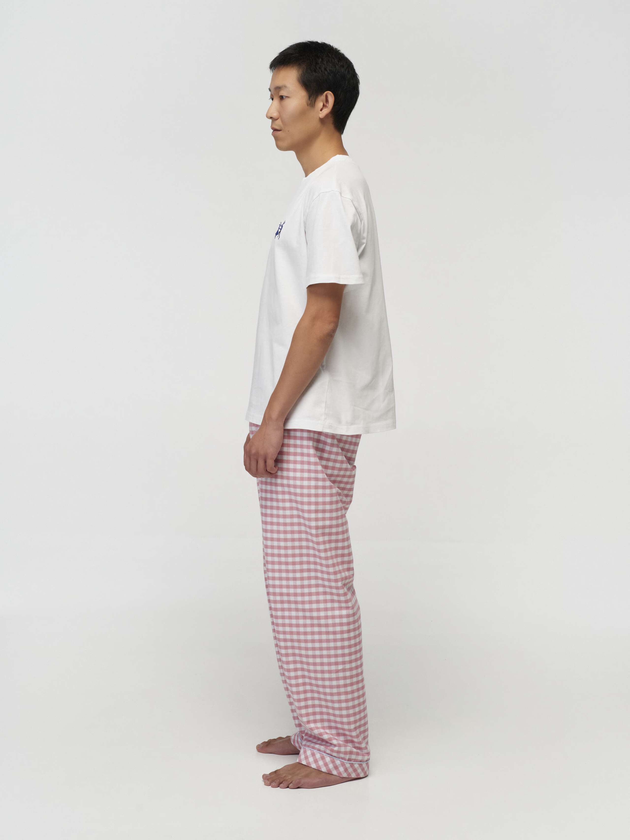 Model Wearing New Valentine Pyjama in Candy Pink 