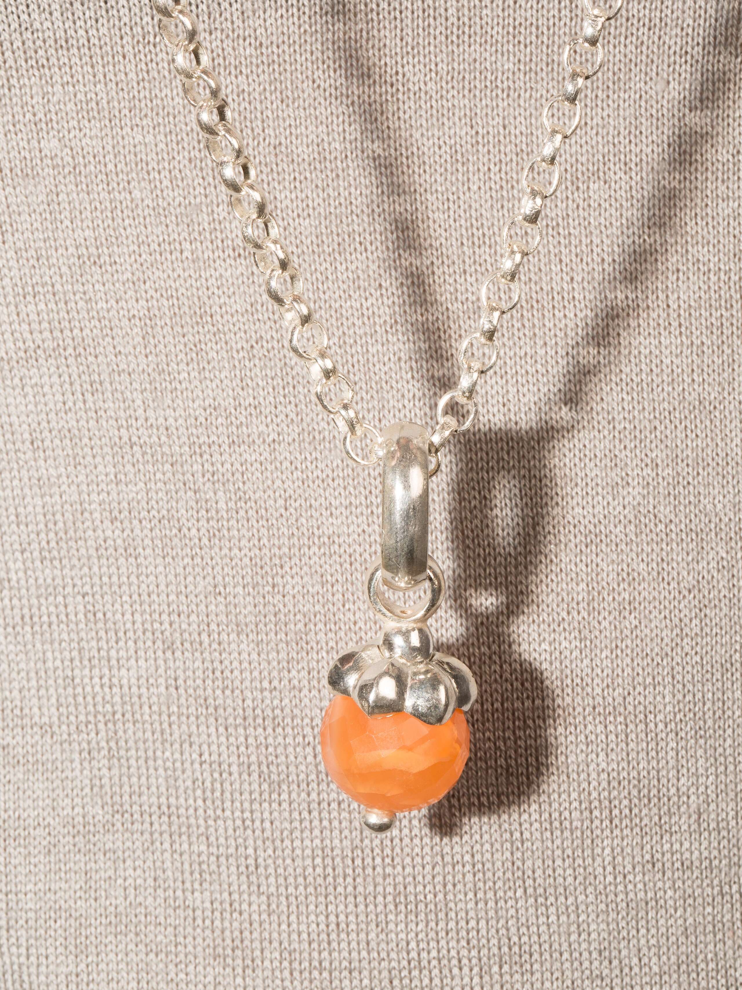 carnelian stone pendant