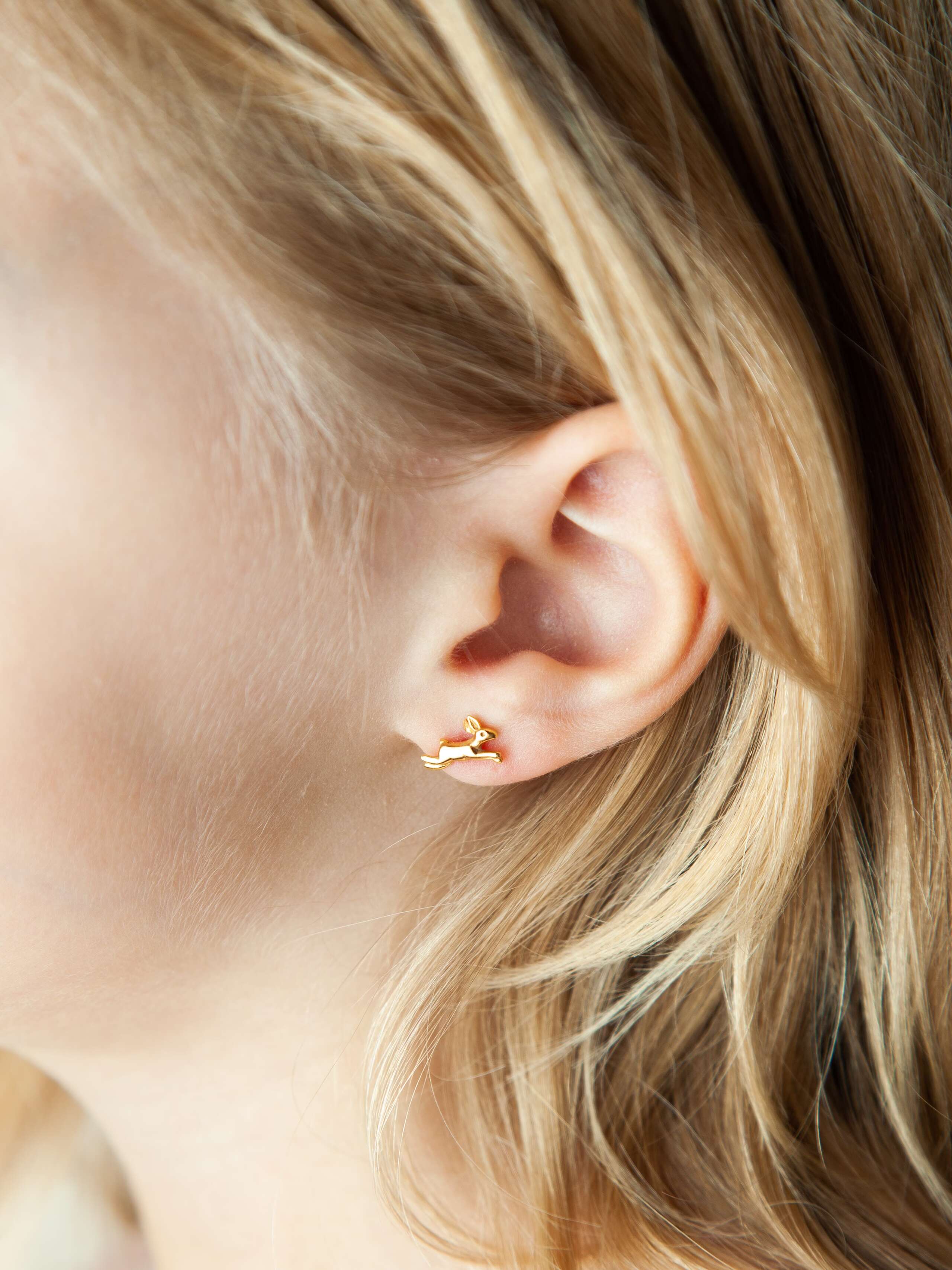 micro rabbit ear studs