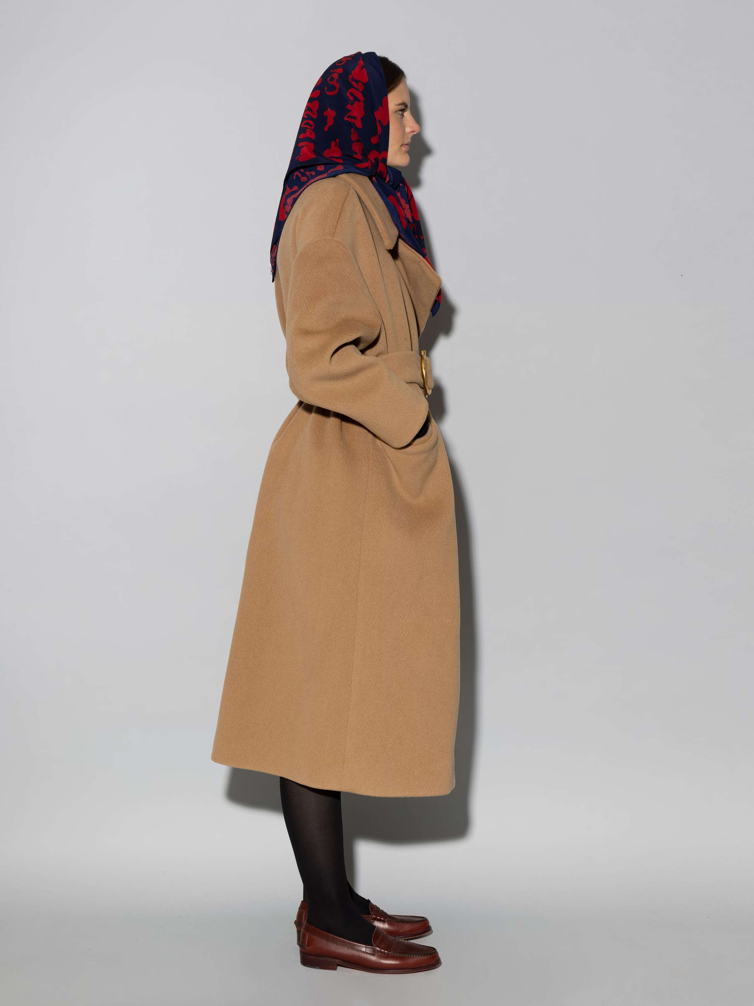 Vittore coat beige heavy wool