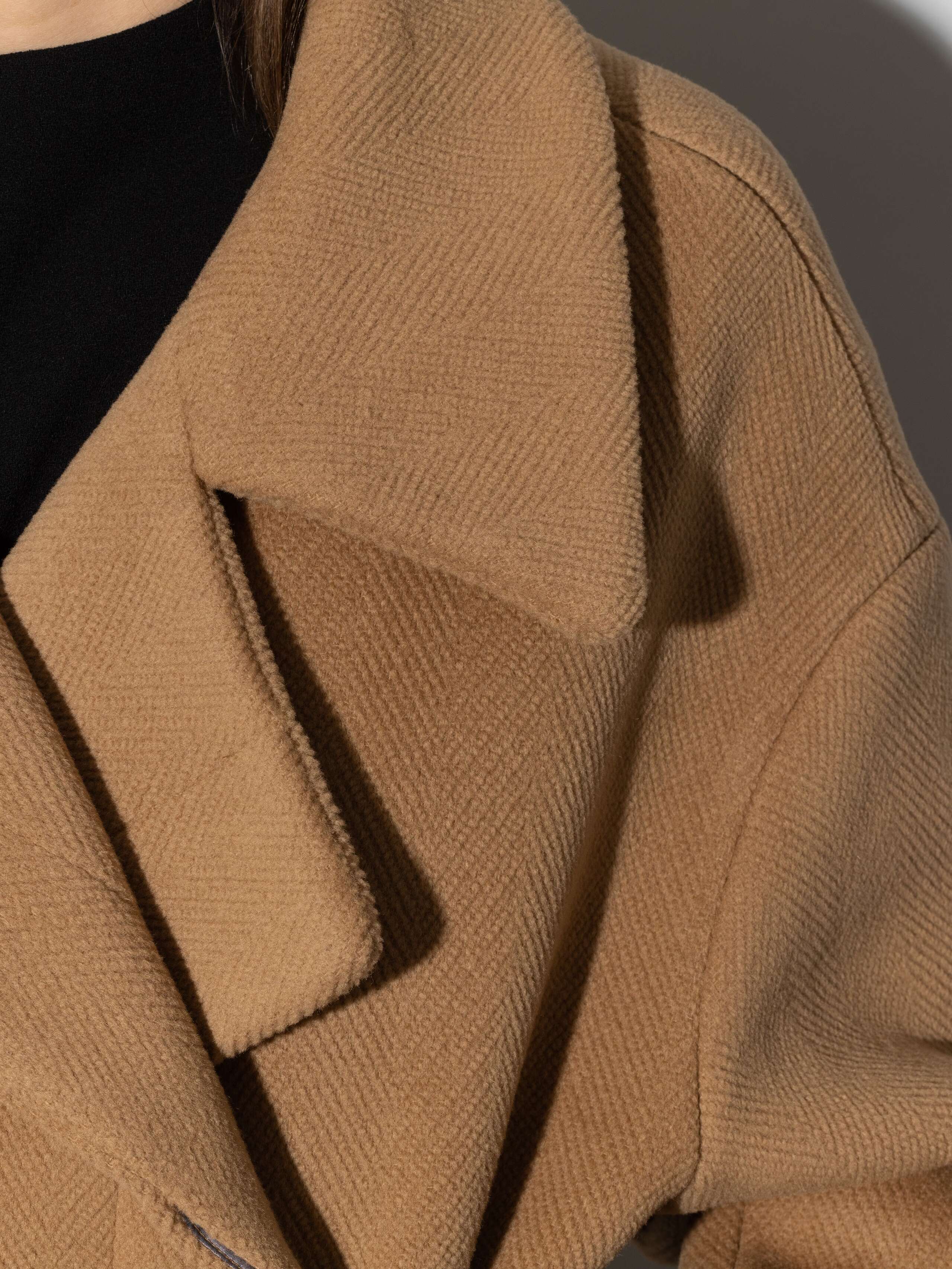 Vittore coat beige heavy wool