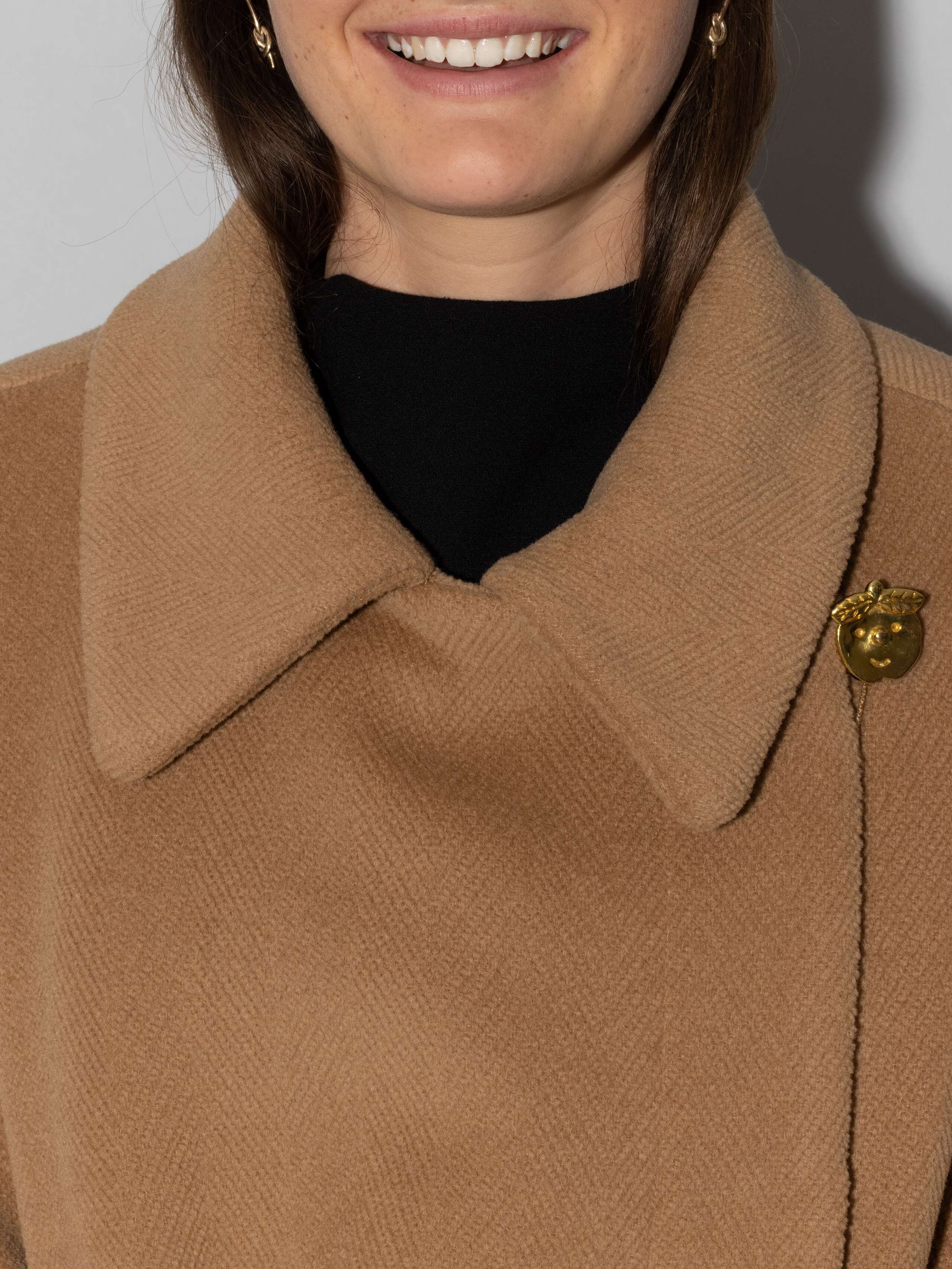 Vittore coat beige heavy wool
