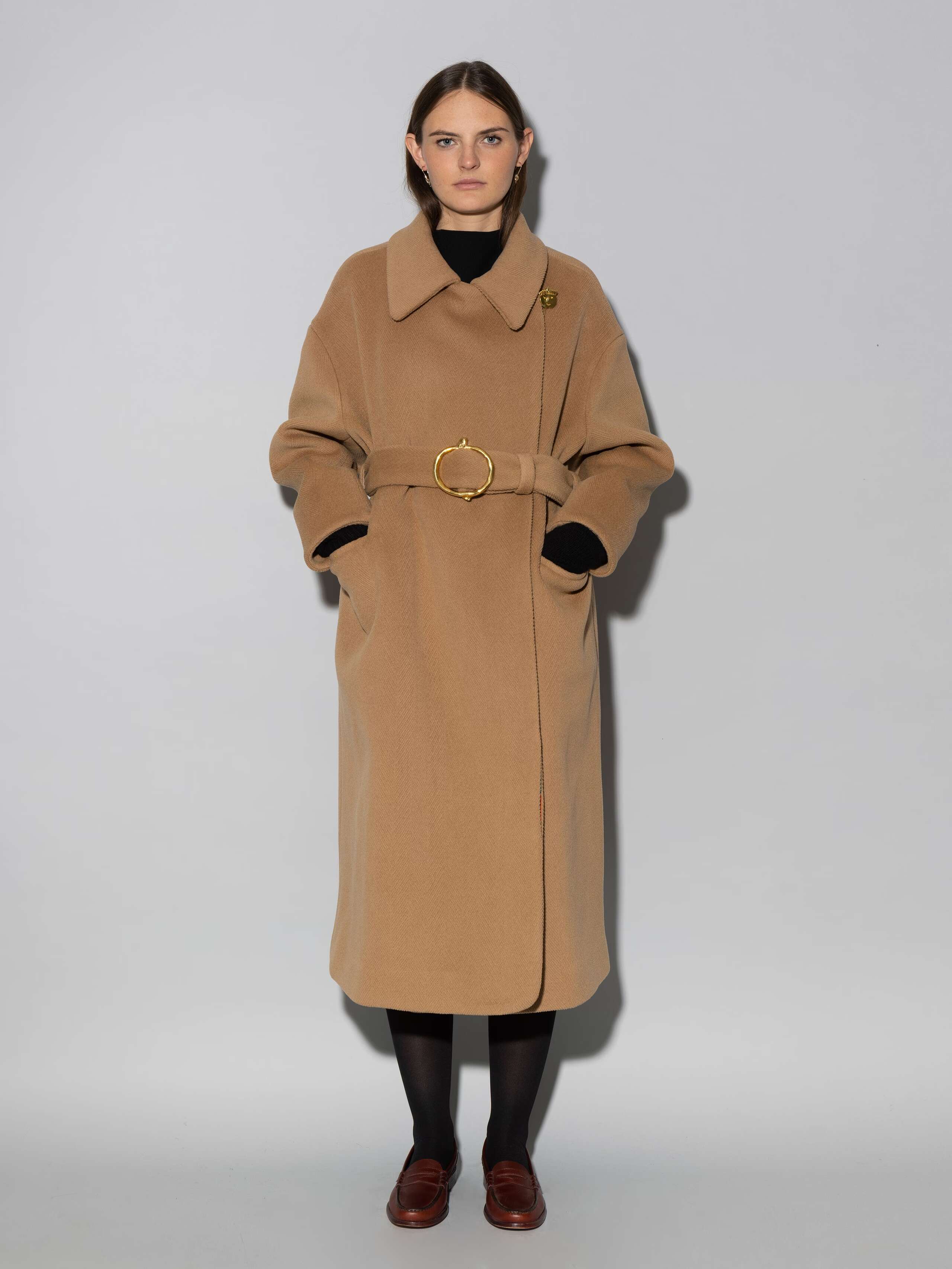 Vittore coat beige heavy wool