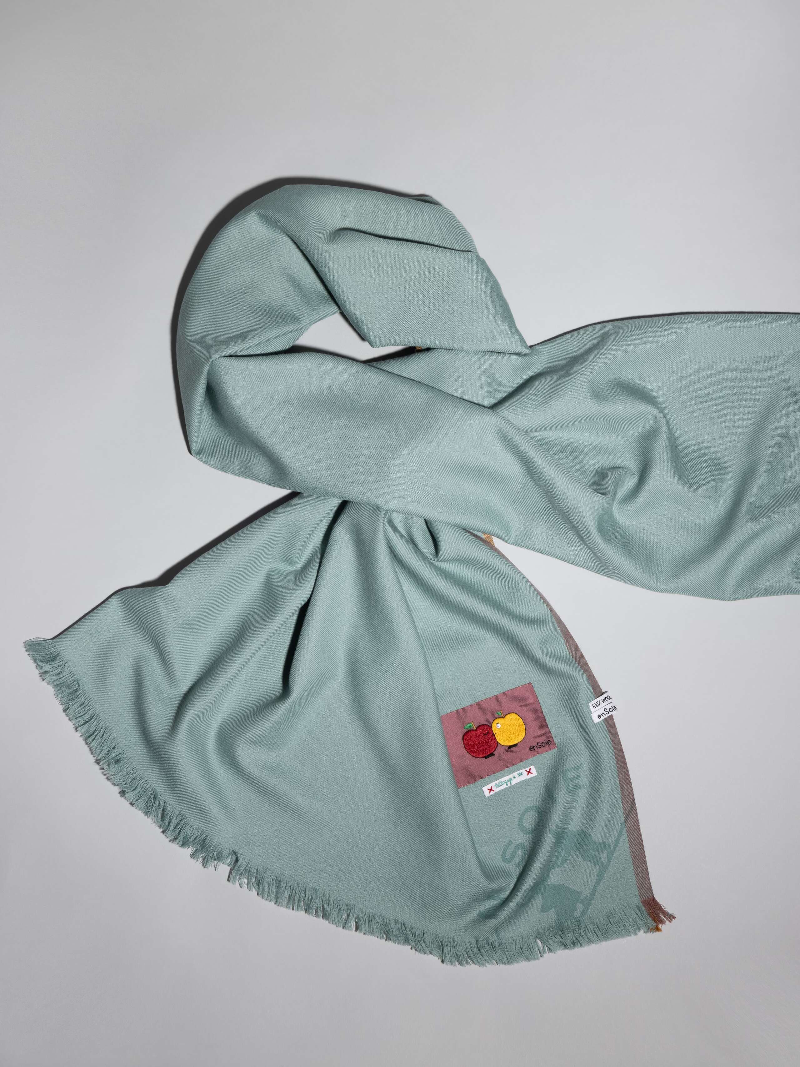 Uni scarf, wool, rosemary green