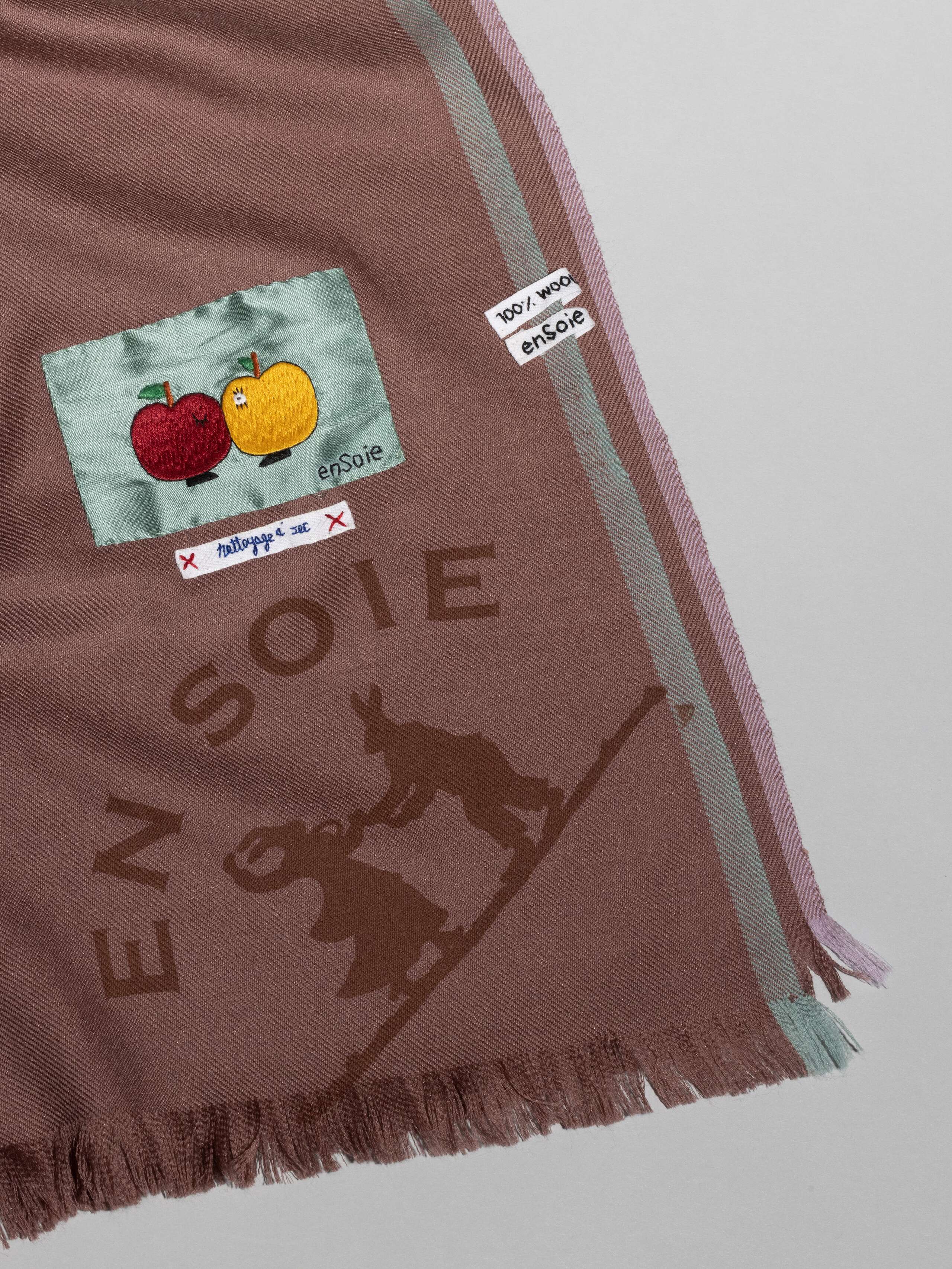 Uni stole, Cherrywood, wool