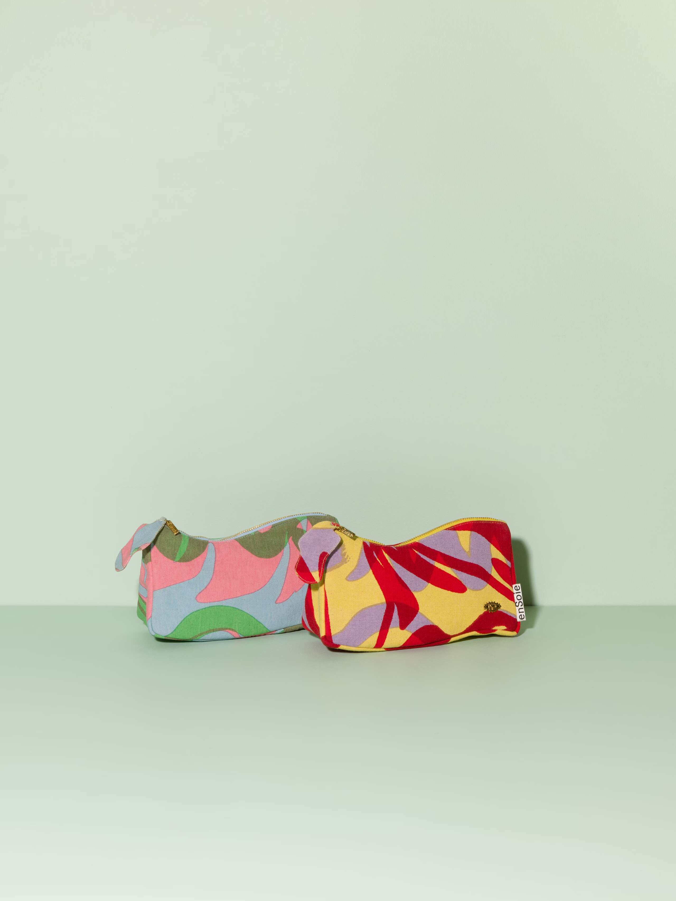 Picture of two small clutches featuring a wavy pattern