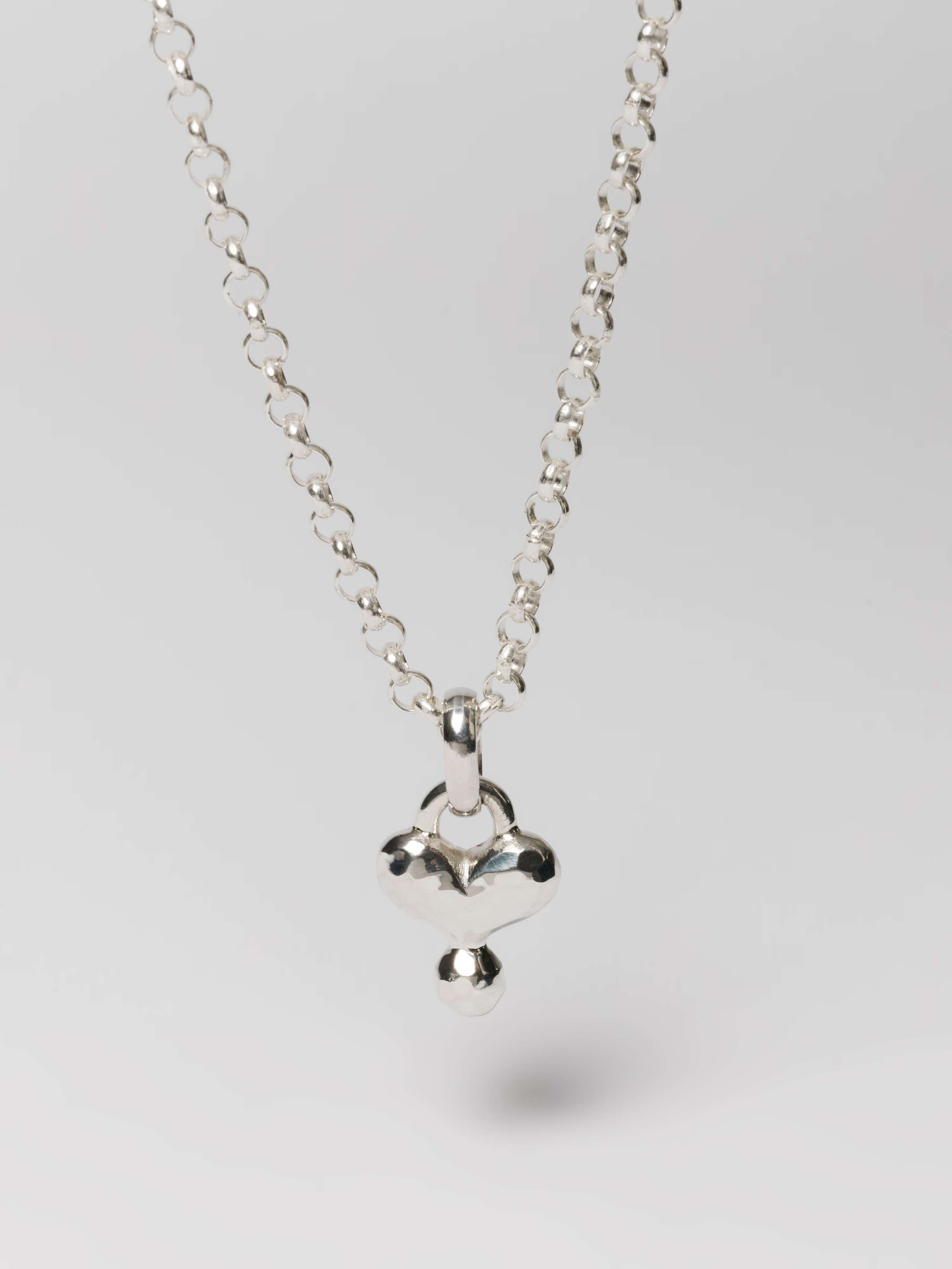 Classic enSoie Heart in sterling silver small