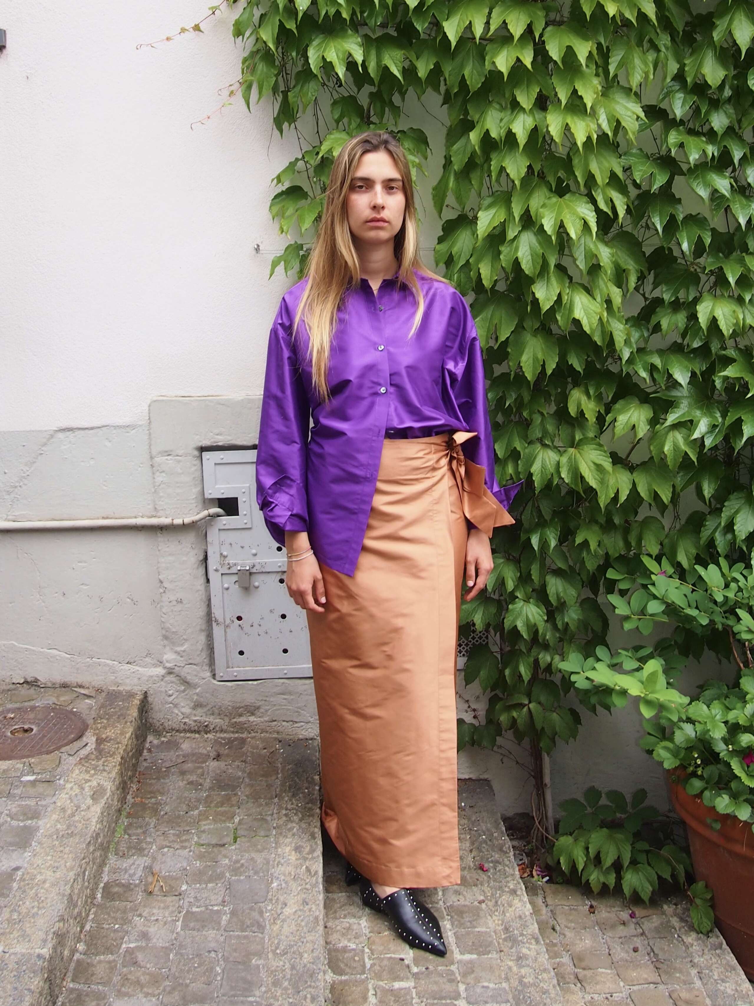 Edina long skirt cognac