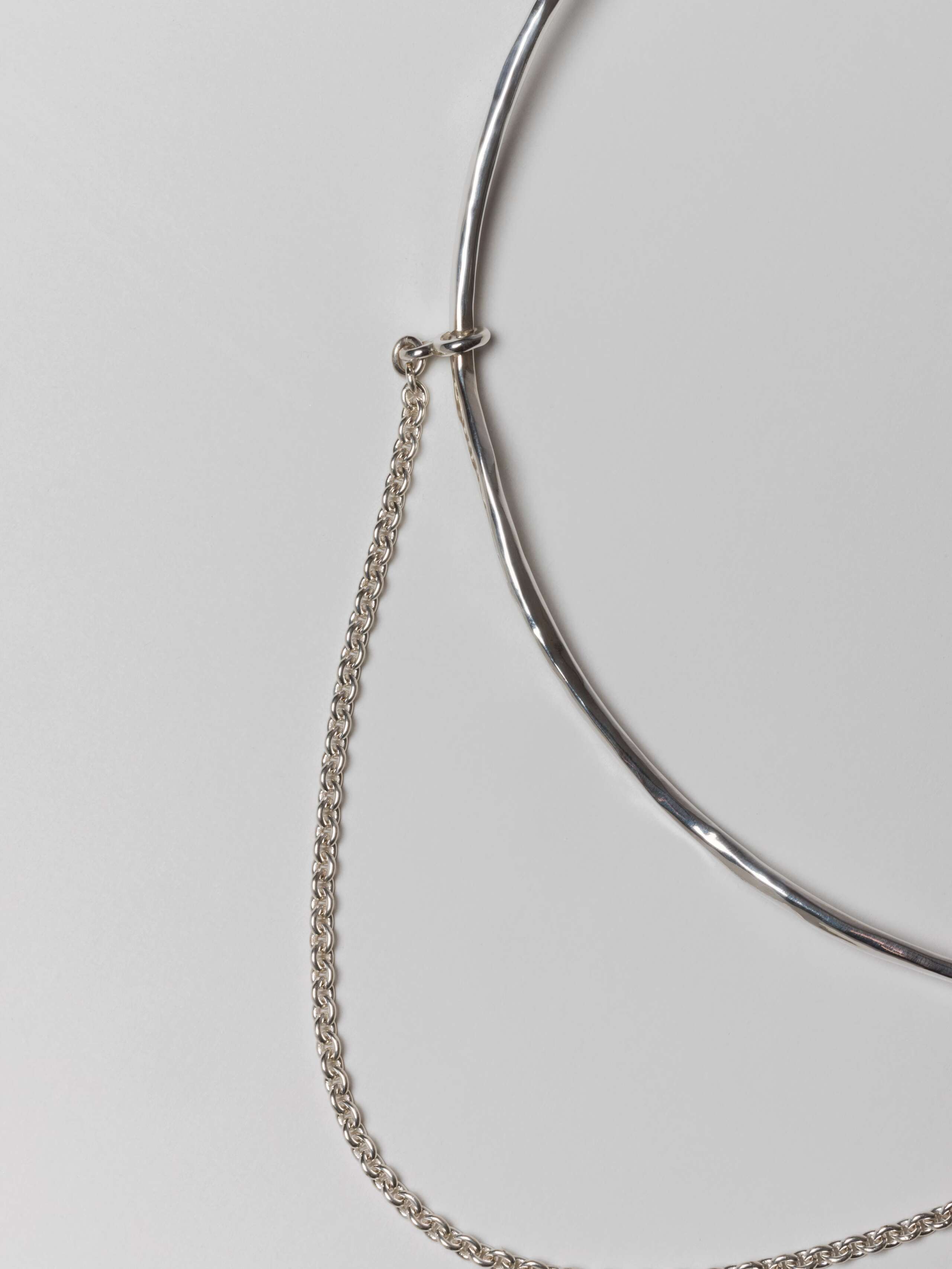 Liquid Silver collar necklace in sterling silver