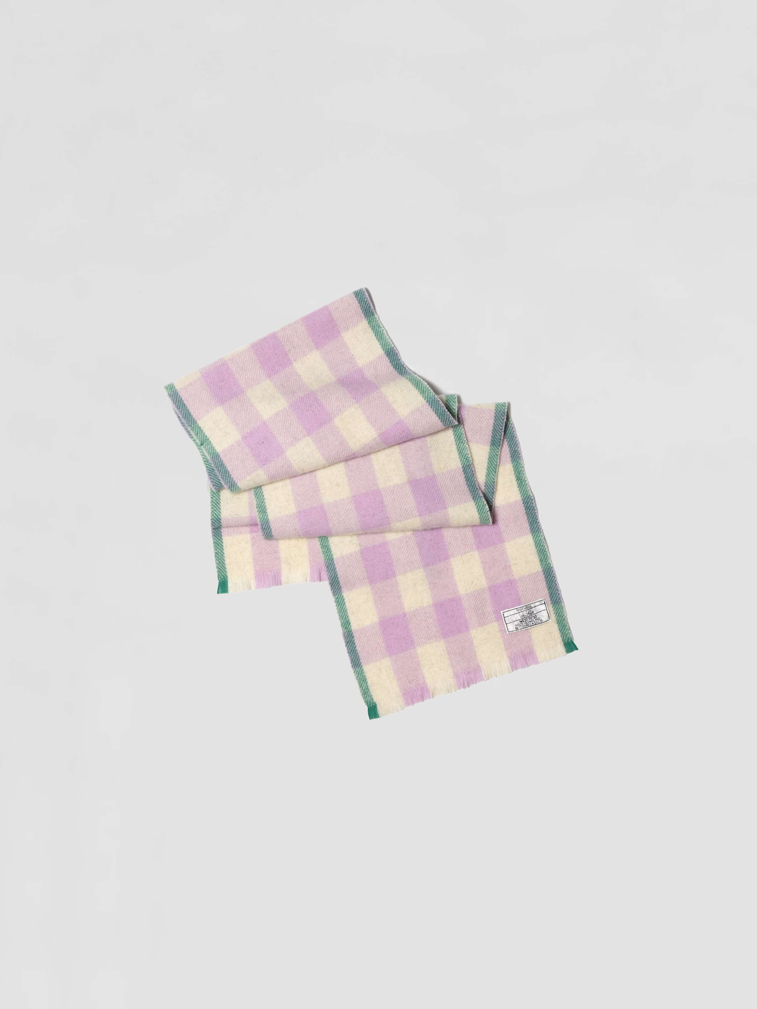 Dale scarf in Lavender rose vichy with green borders West