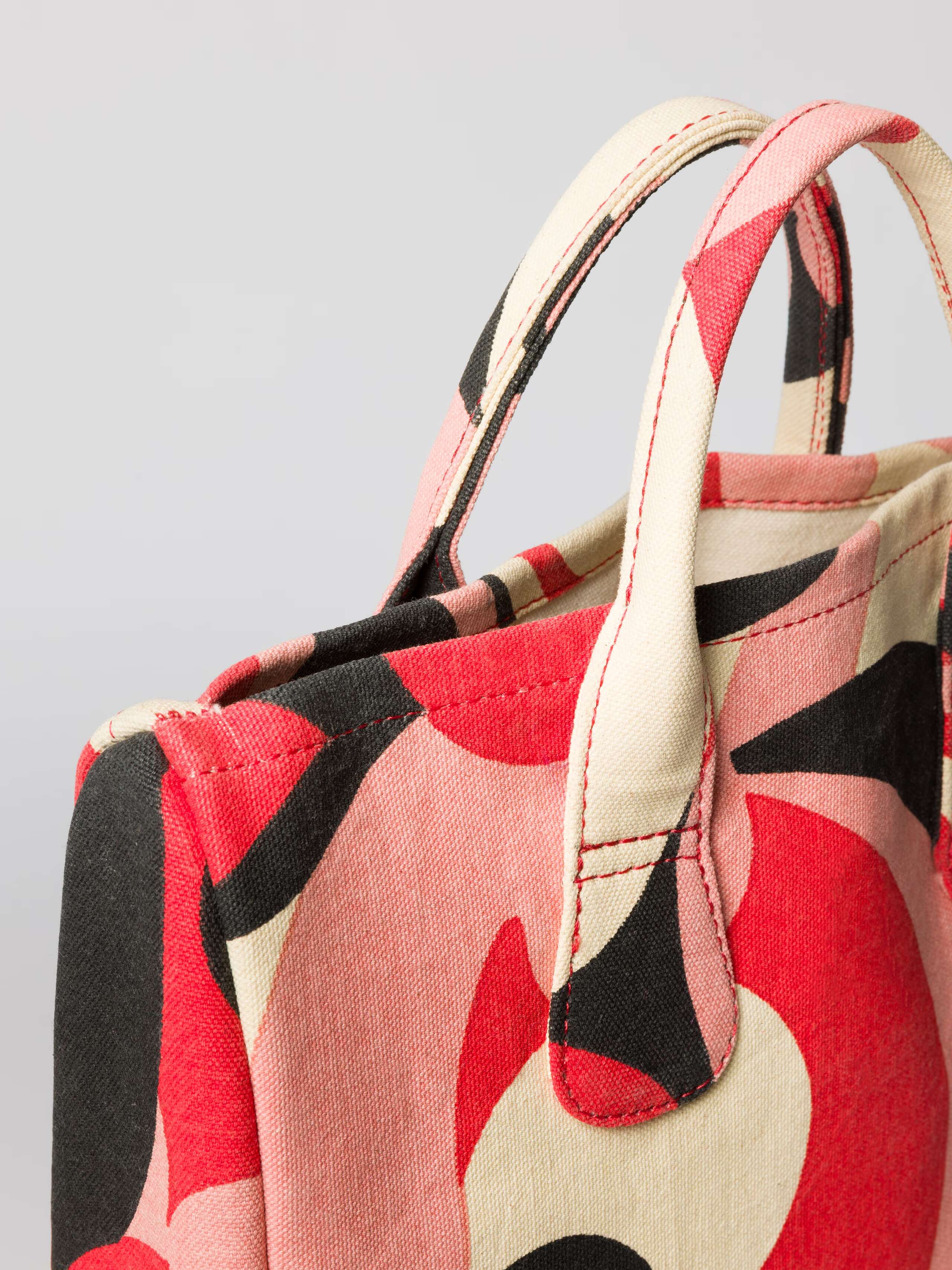 Sattelbag cotton canvas printed in warm colours two sizes