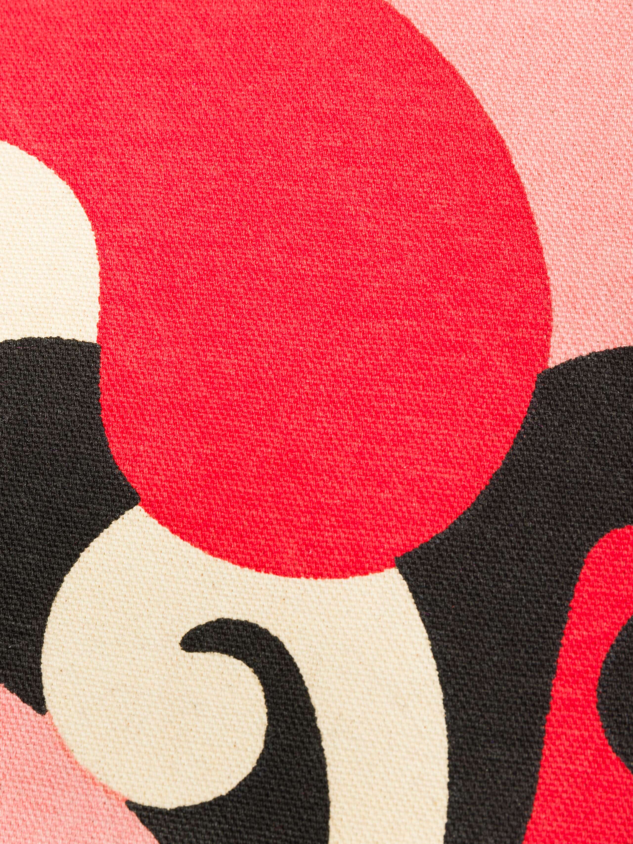 Sattelbag cotton canvas printed in warm colours two sizes