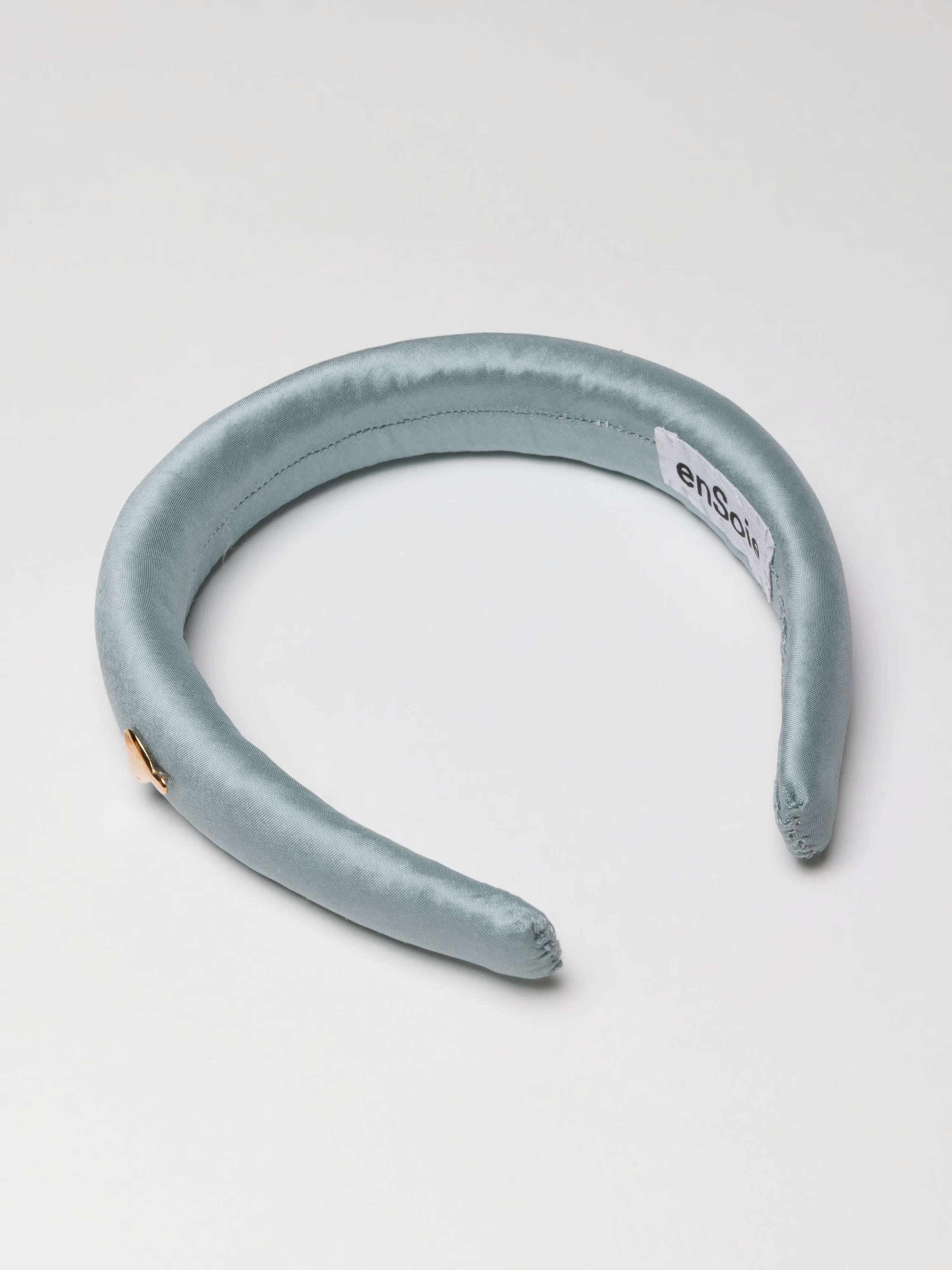 Doupion silk hairband light blue