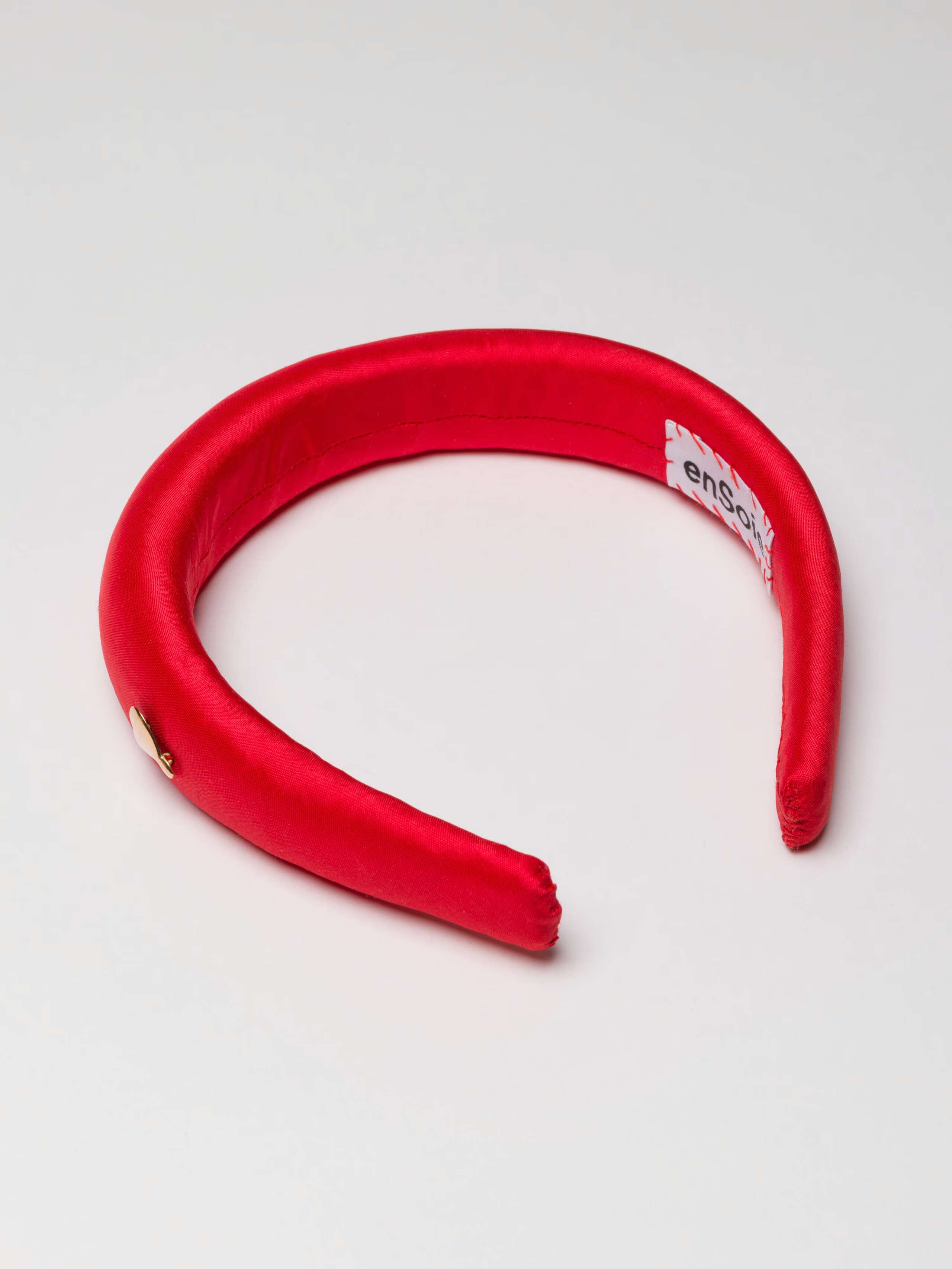 Doupion silk hairband red