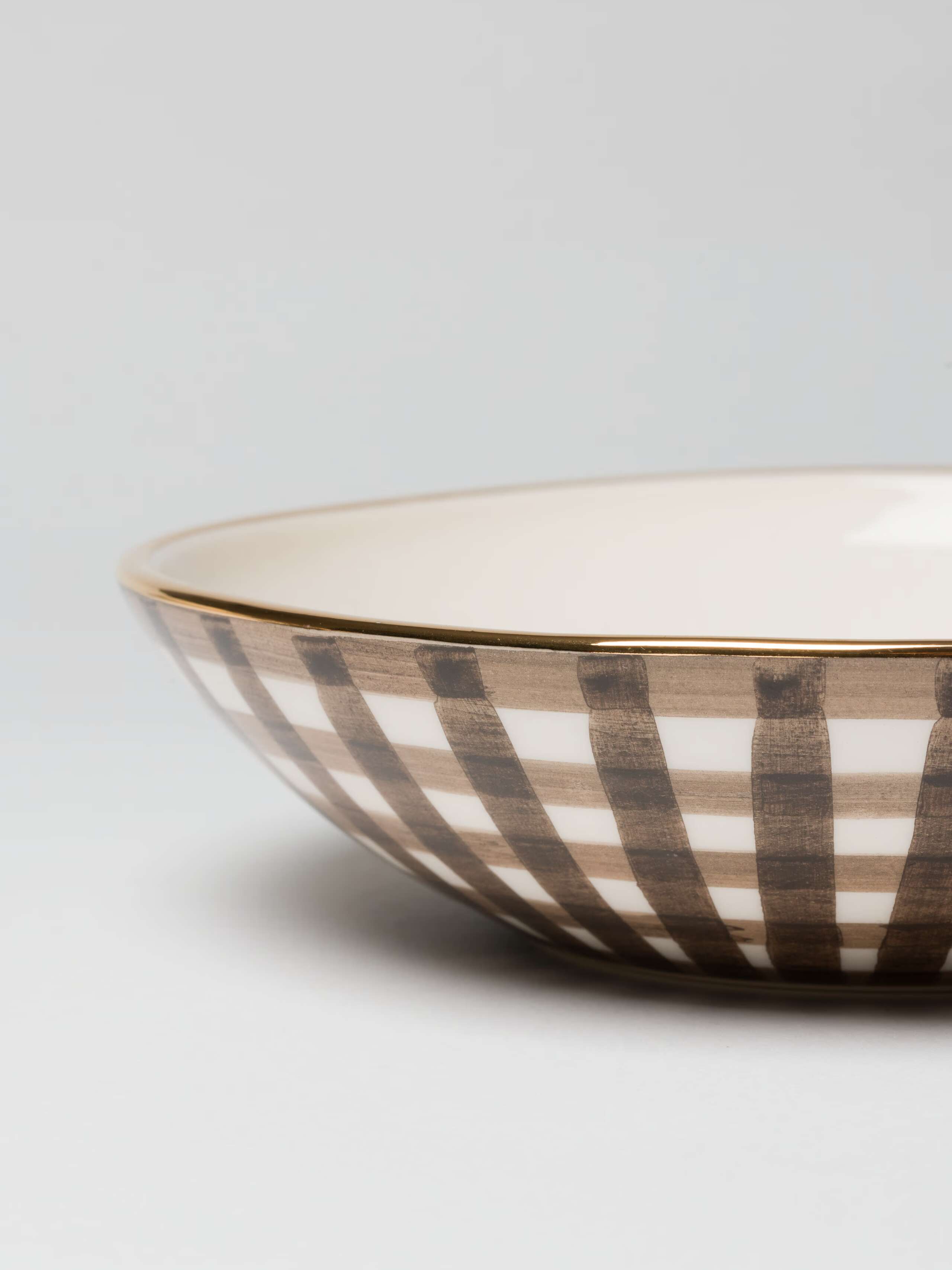 Beau Bowl close up of gold rim