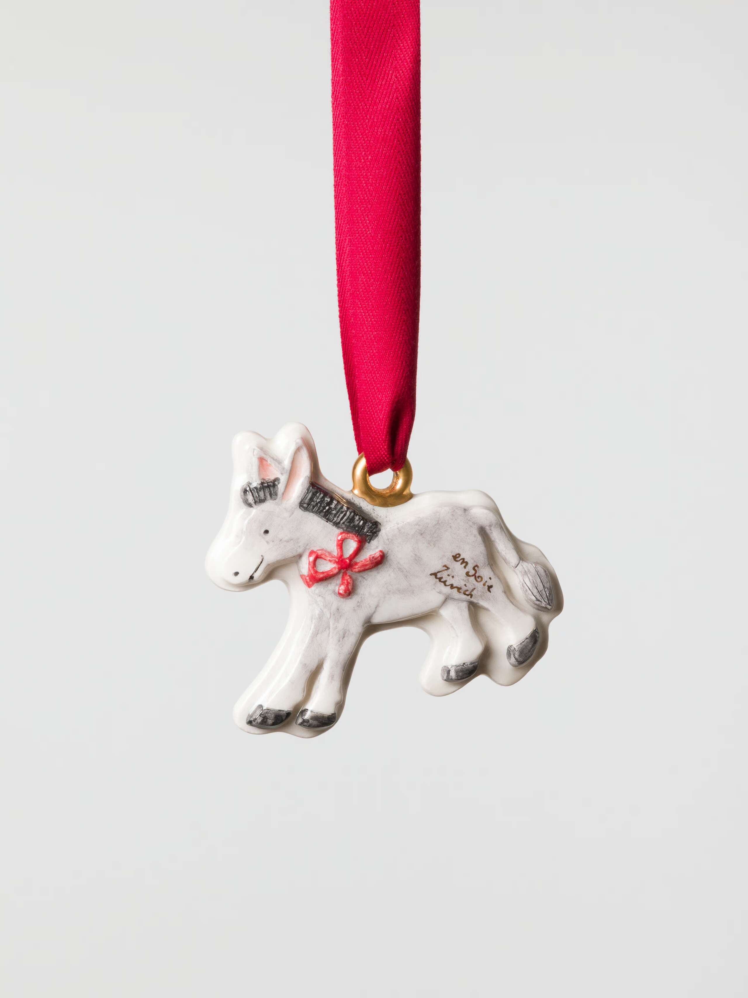 Donkey ceramic ornament