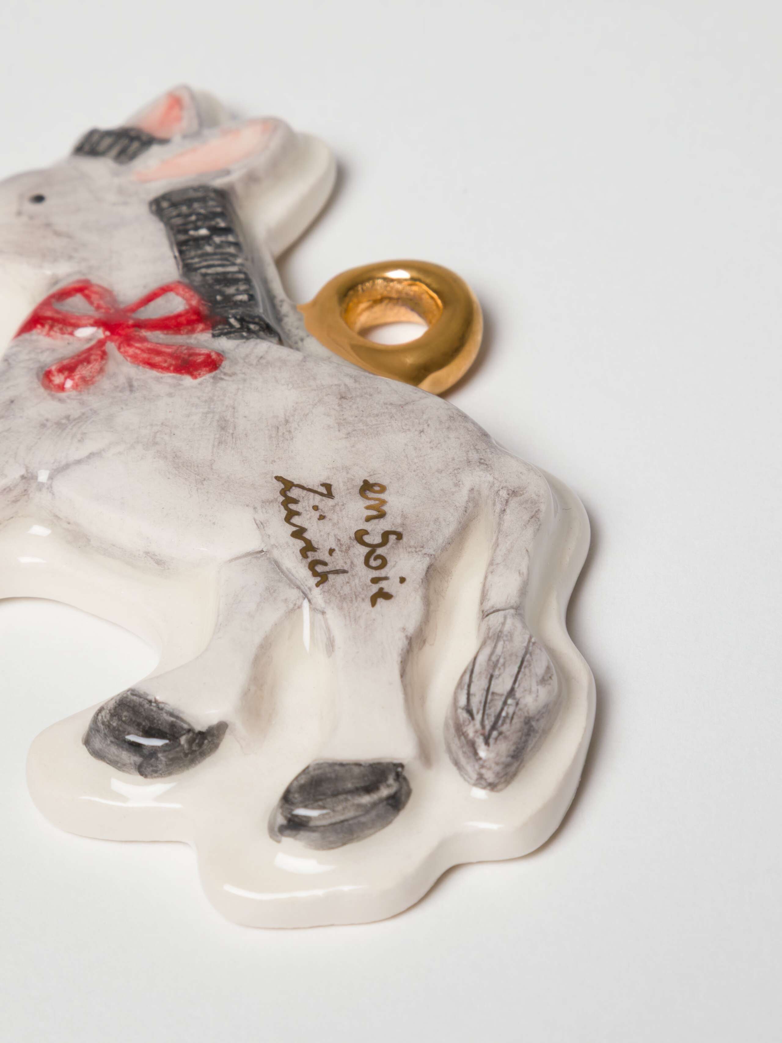 Donkey ceramic ornament