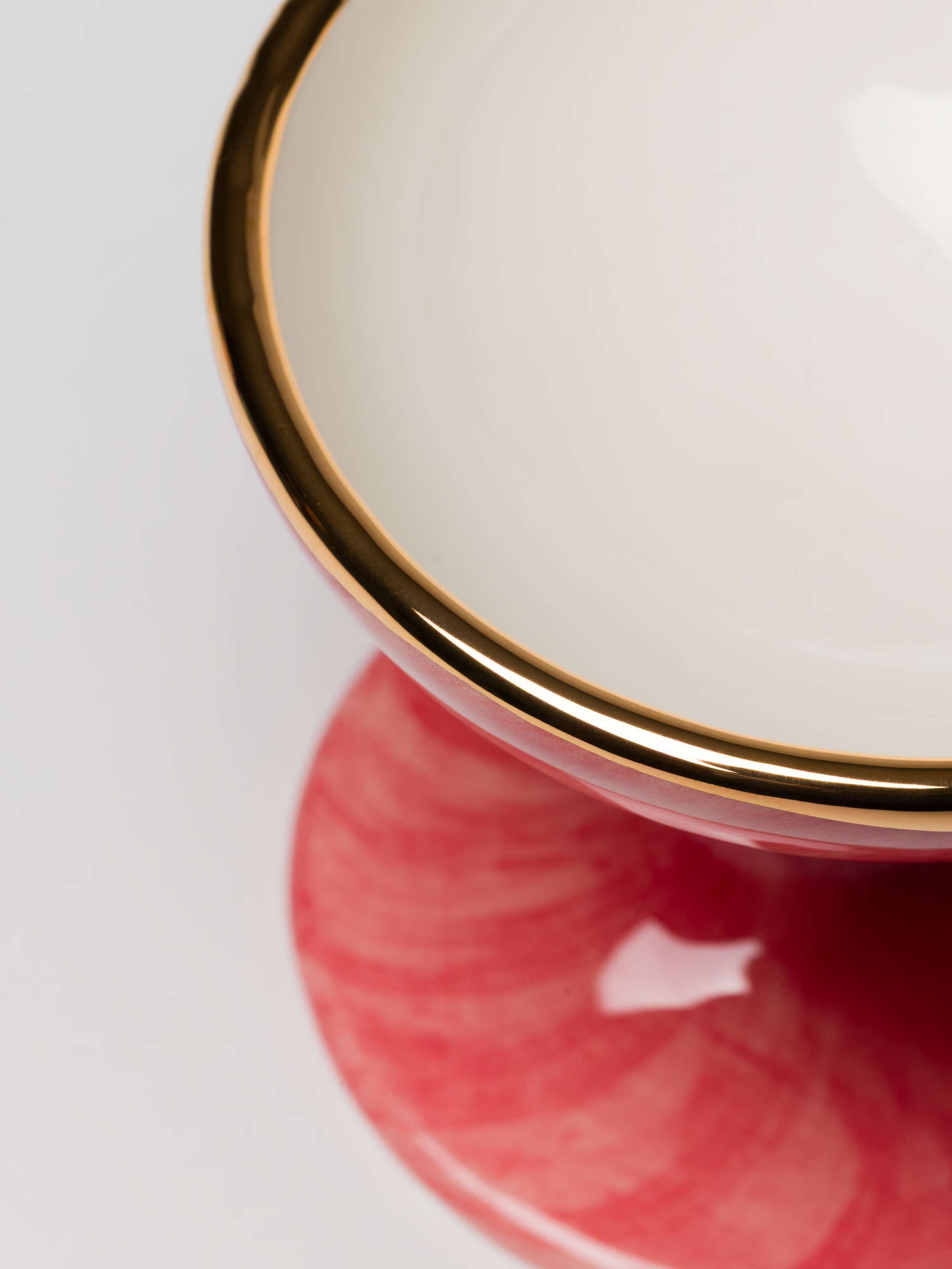 Ceramic Ice Cup in enSoie Red