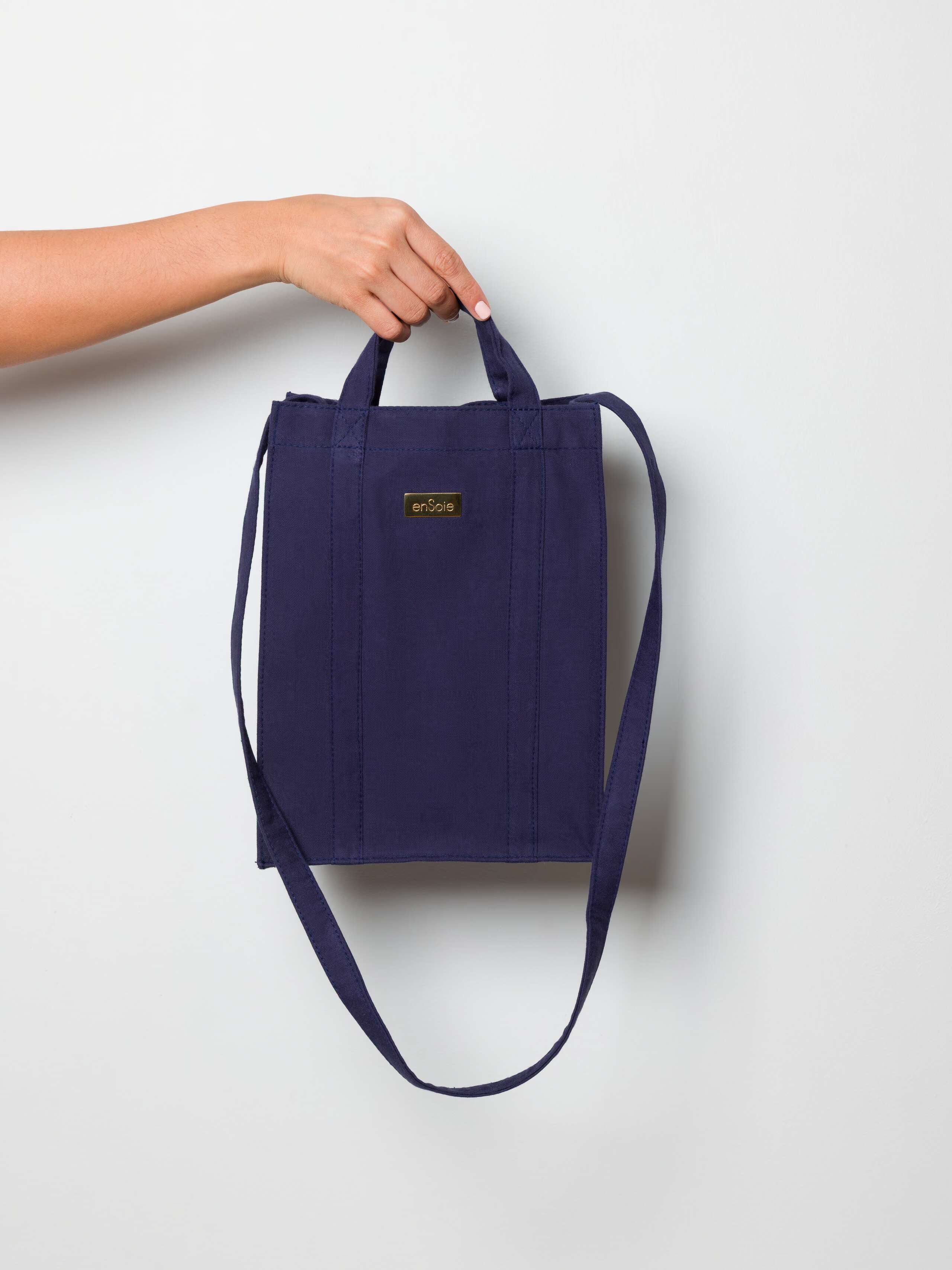 Cabas bag in uni Zurich Navy, small