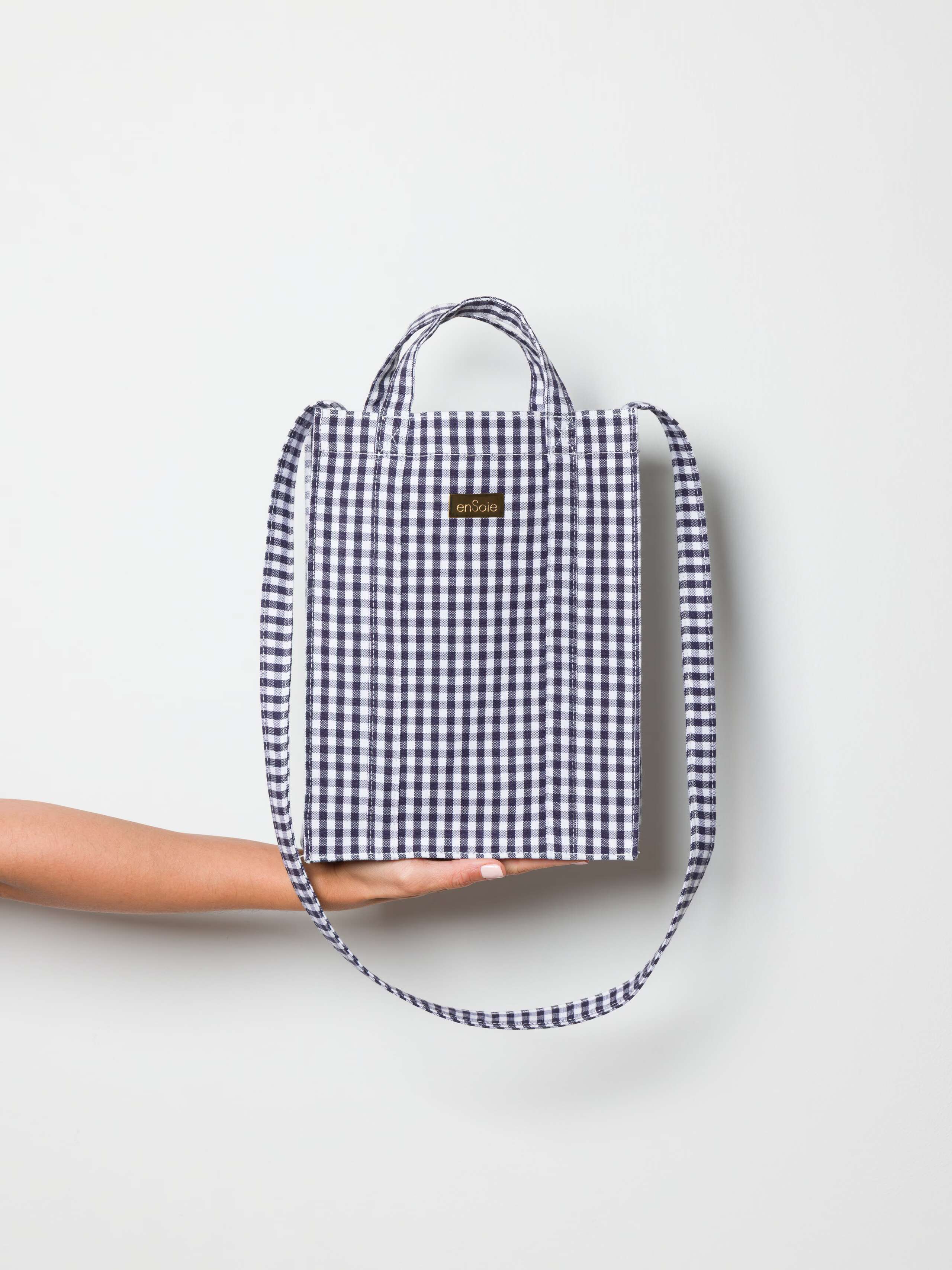 Cabas bag vichy in Zurich Navy, small