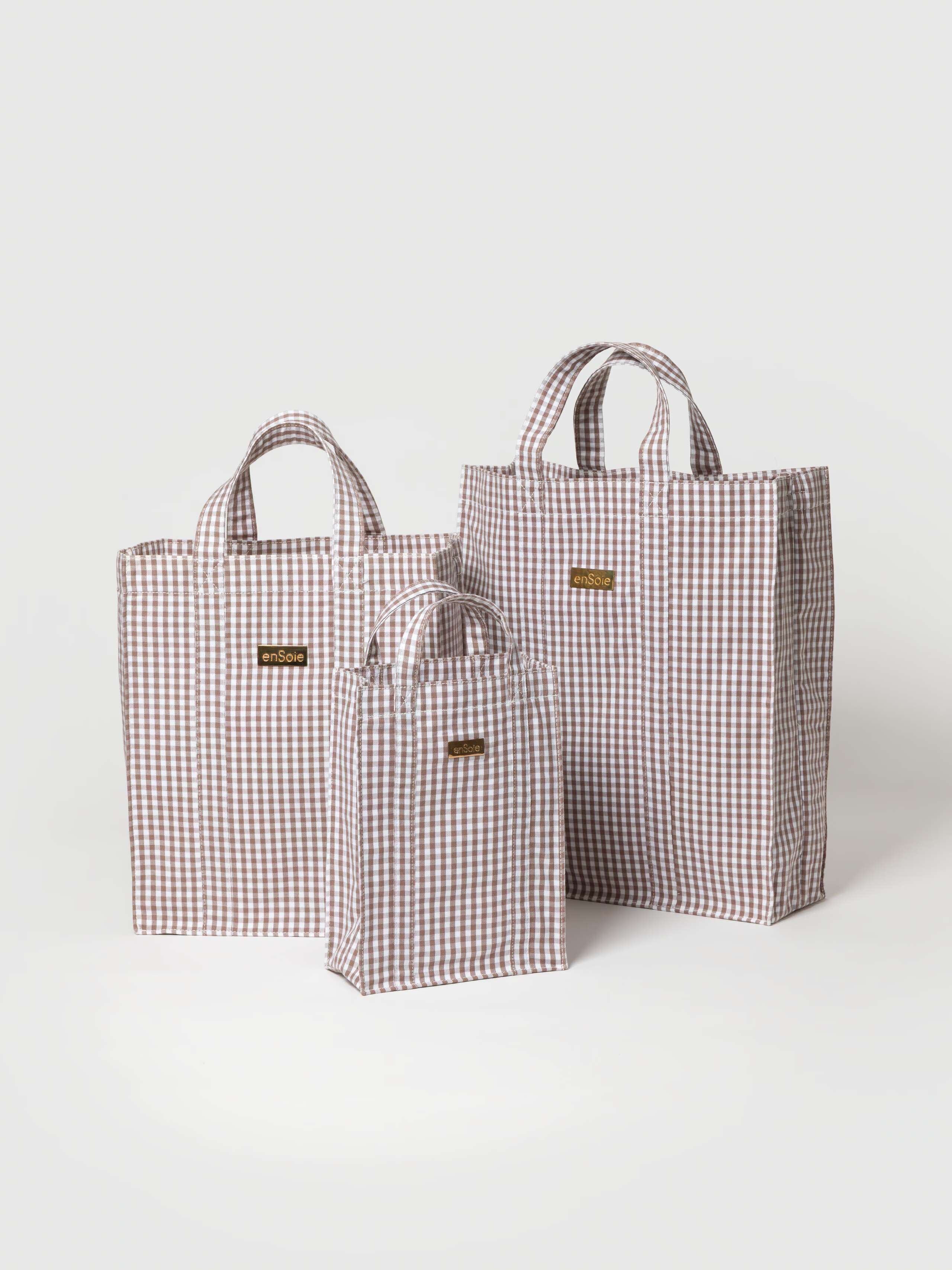 Cabas bag vichy in Moonrock, overview