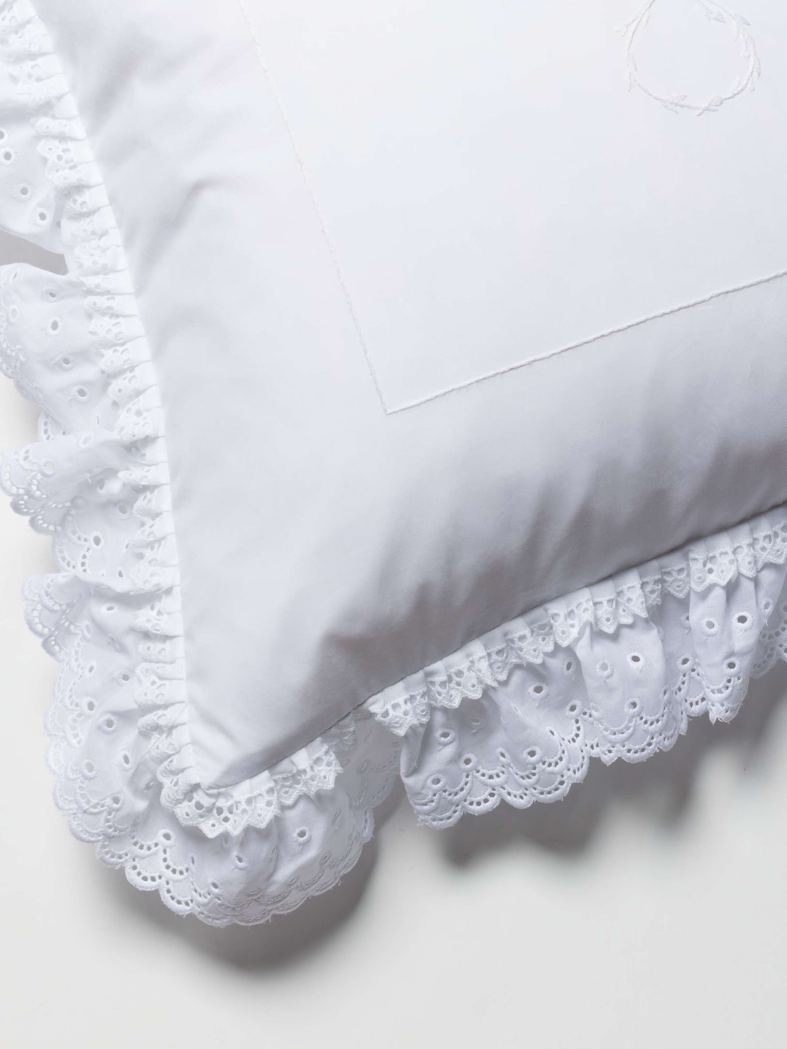 Mila Pillow with cotton lace frame 45cm x 45cm