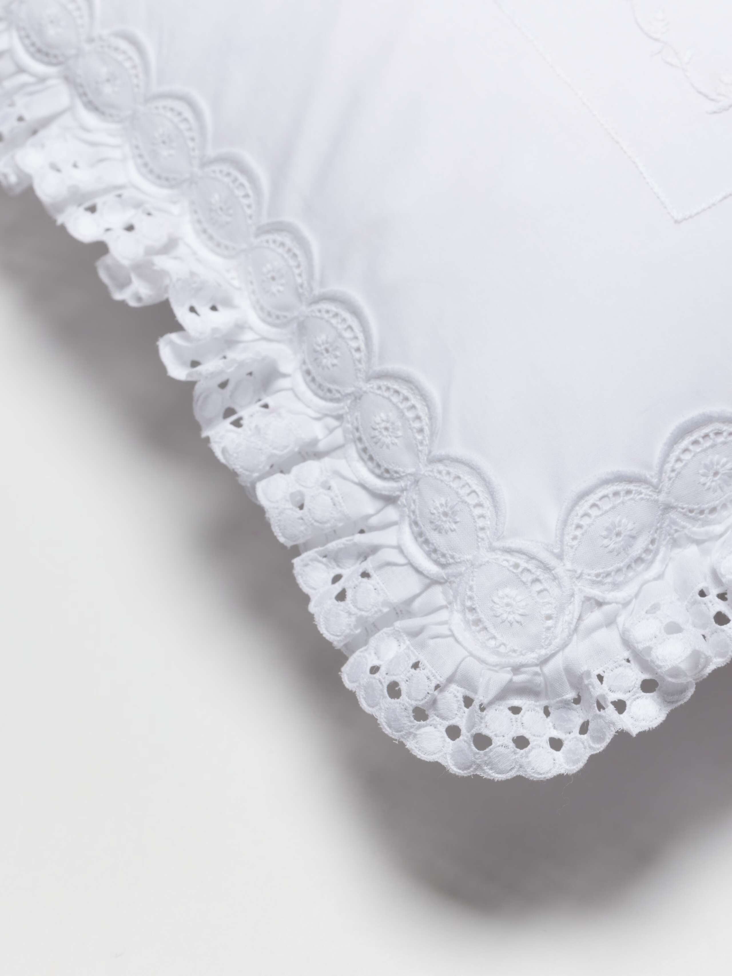 Mila Pillow with cotton lace frame 