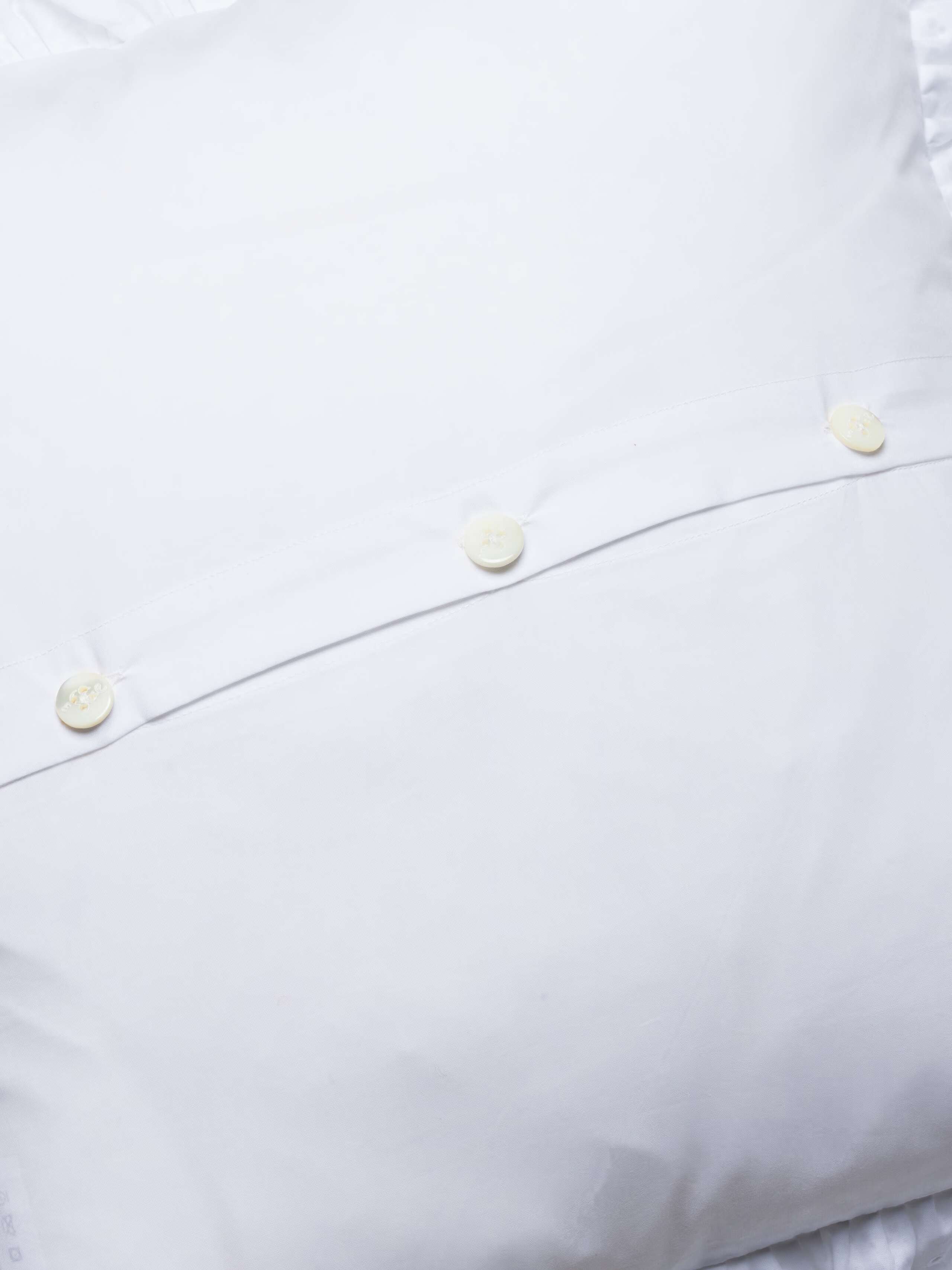 Mila Pillow with cotton lace frame and button closing