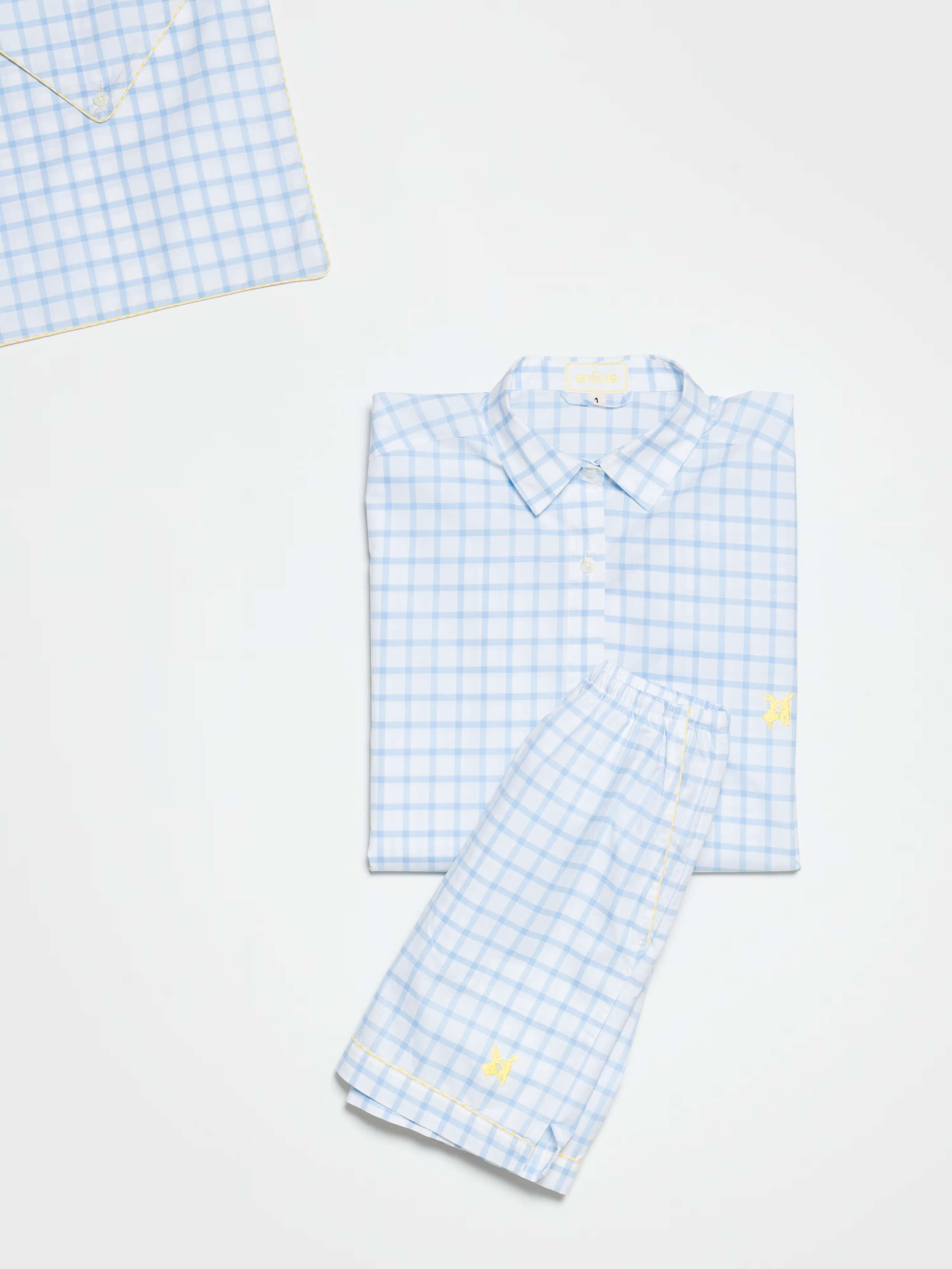 Daydream Set in Bright Blue check