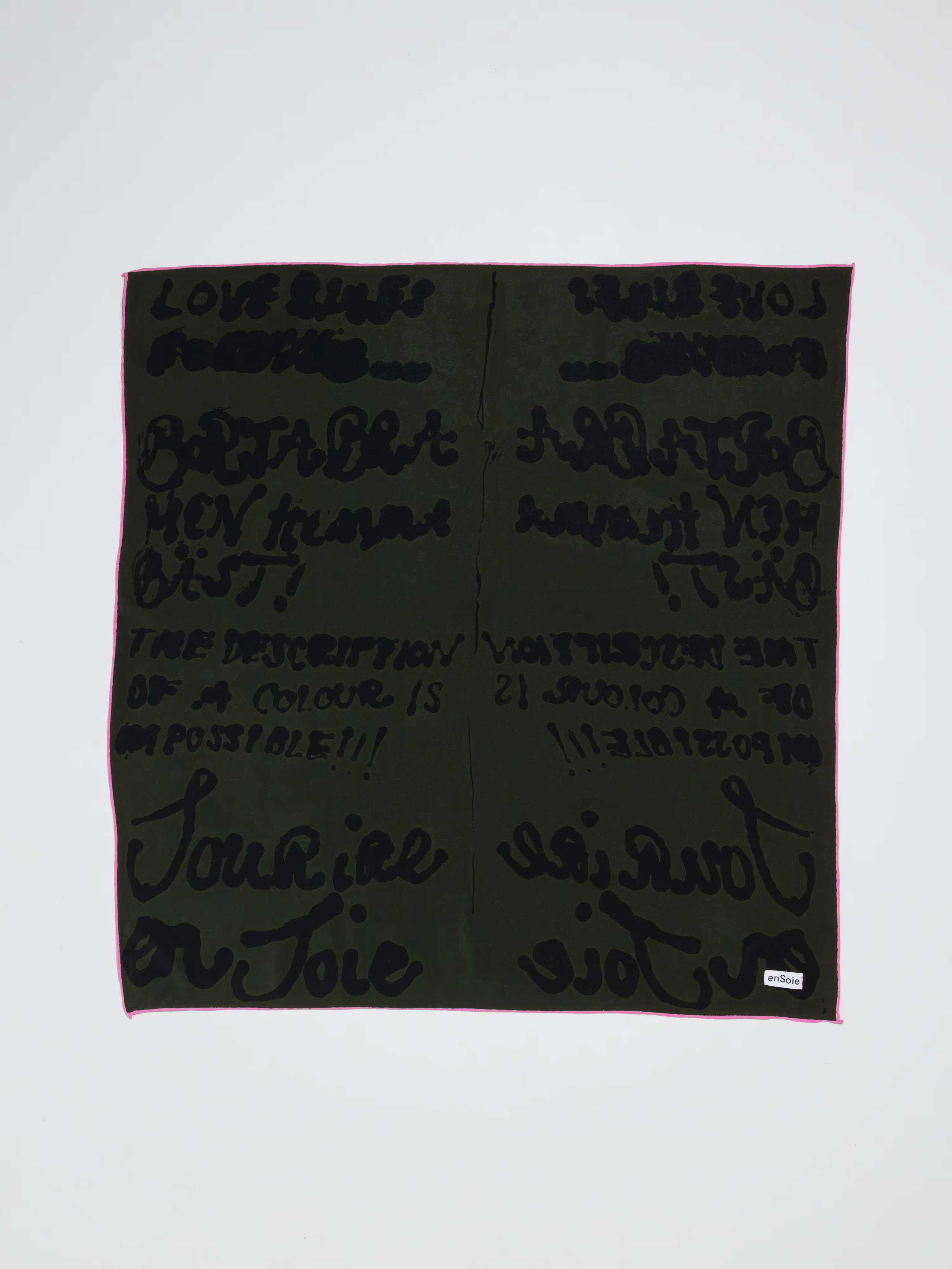 Product Shot of Proverb Crepe de Chine Foulard in khaki