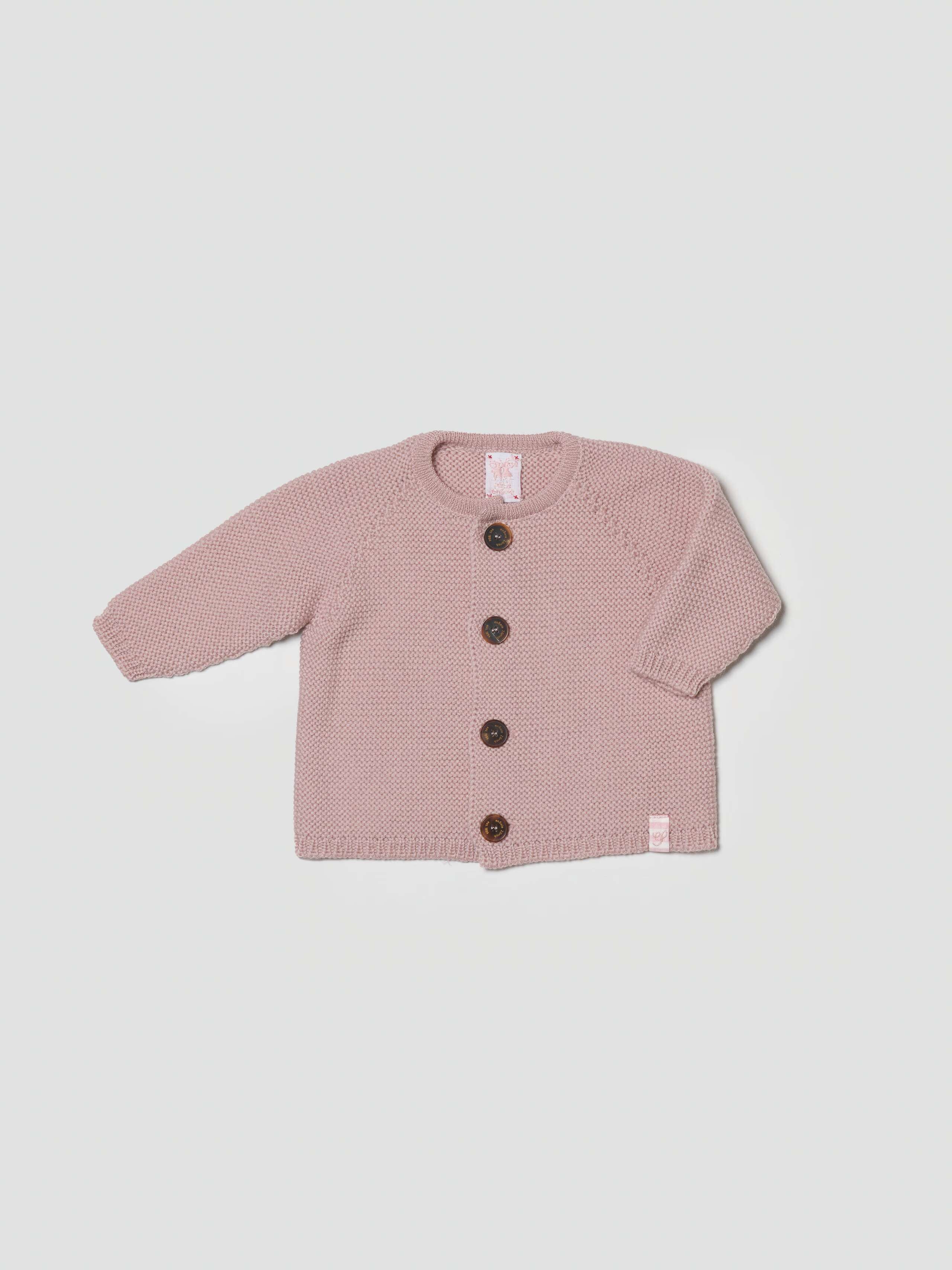 front product shot of NEW BB chunky cardigan pink 