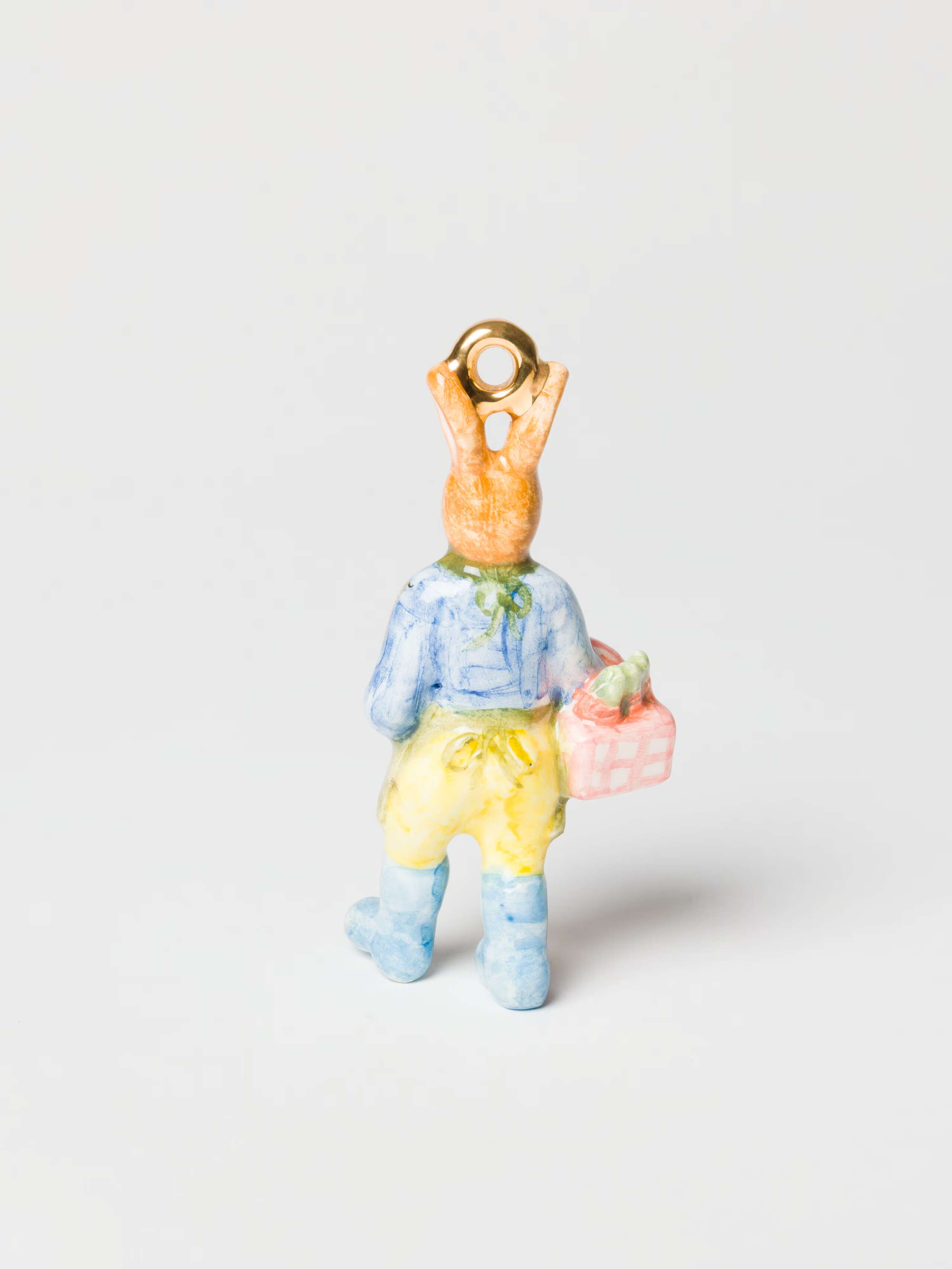Back shot of Rabbit with Rake Ornament