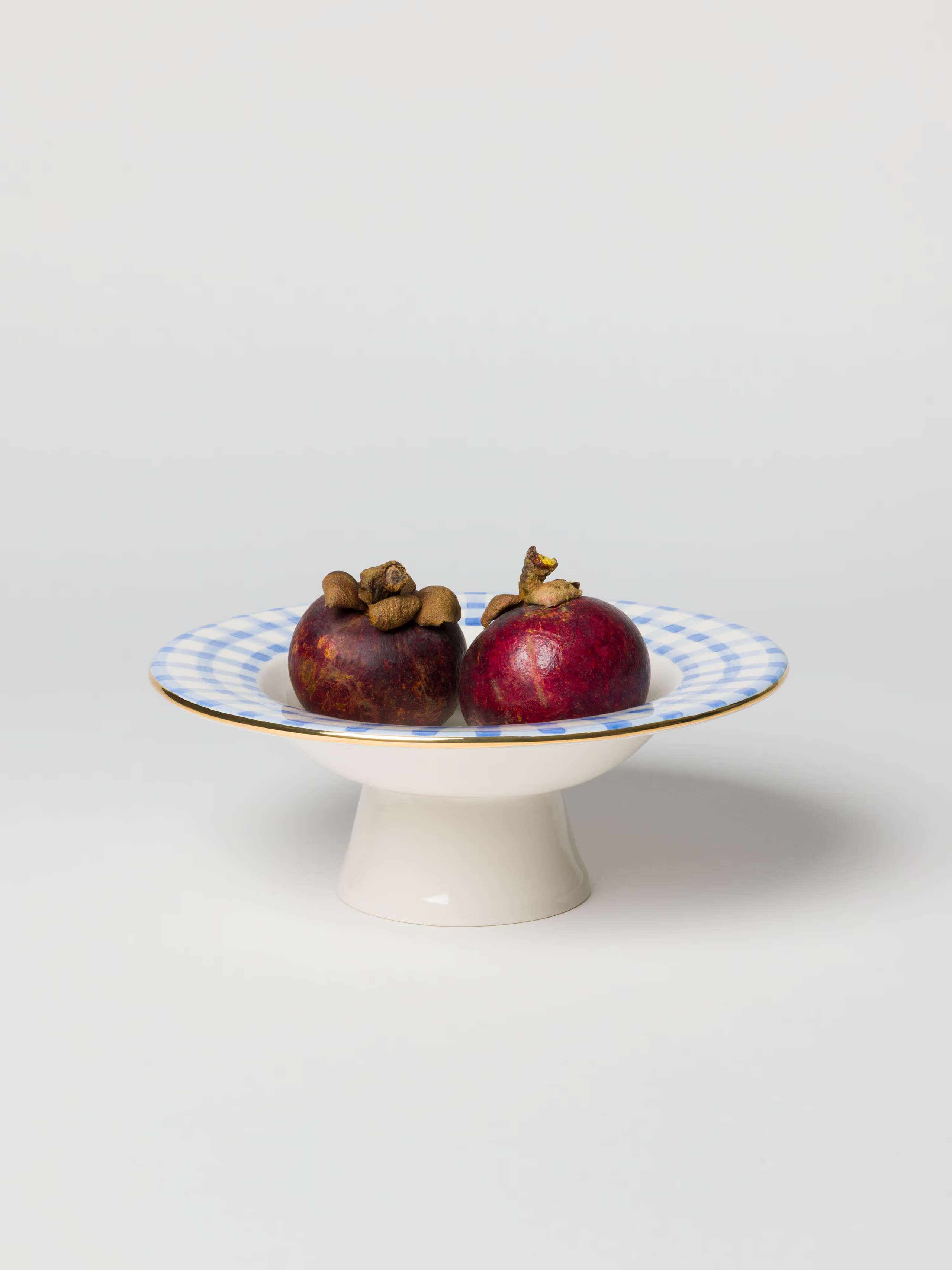 Blythe etagere bowl in Cerulean Blue vichy