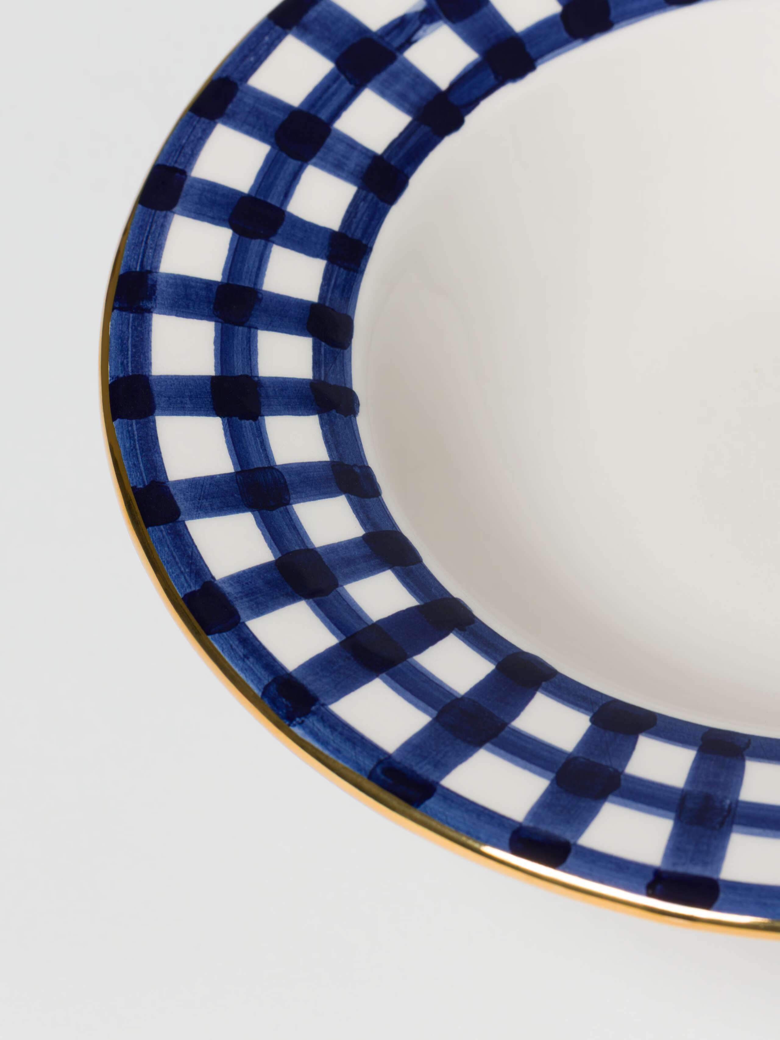 Blythe etagere bowl in Zurich Navy vichy