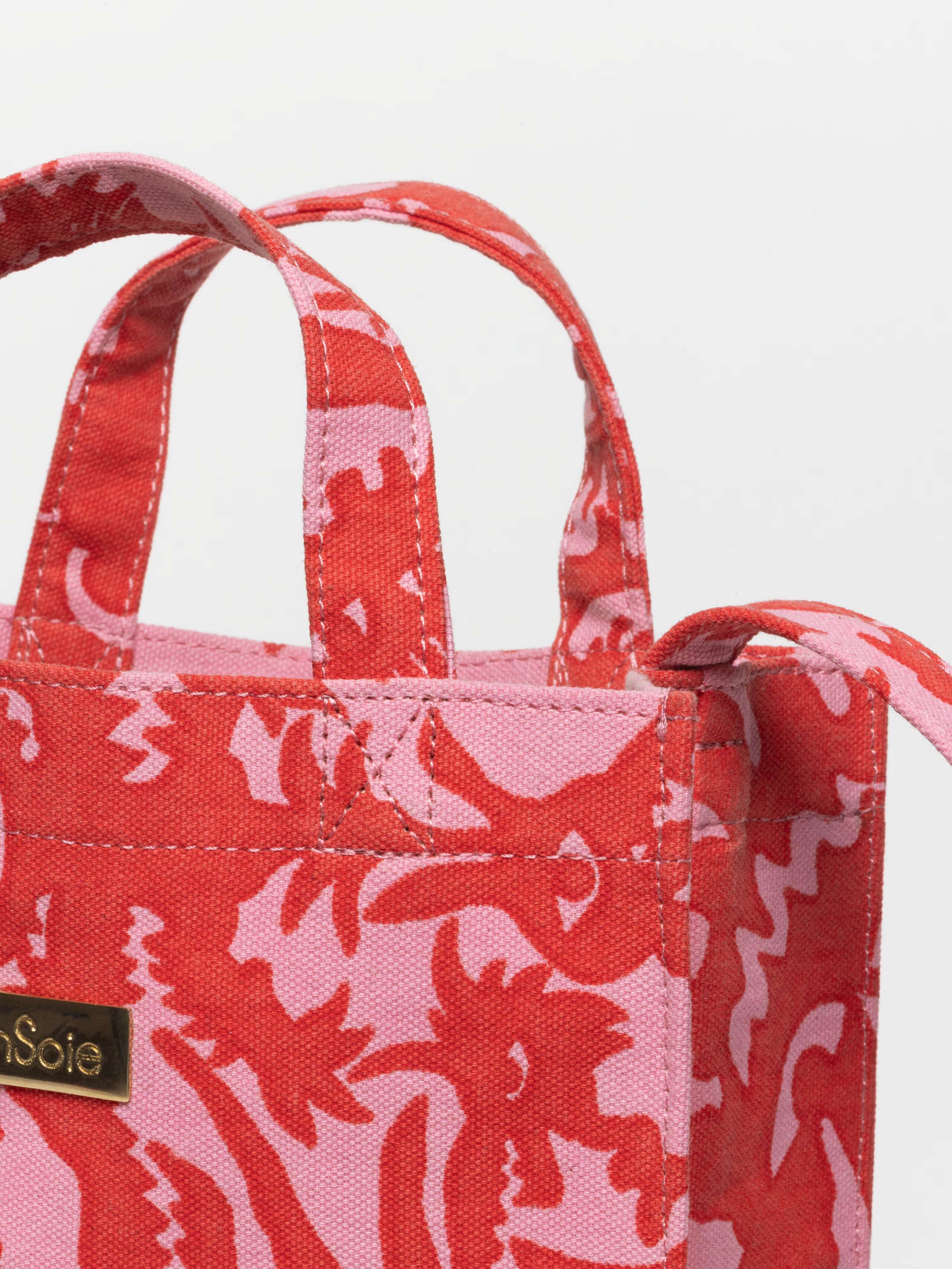 Detail Shot of Small Monster Cabas in Pink & Red 