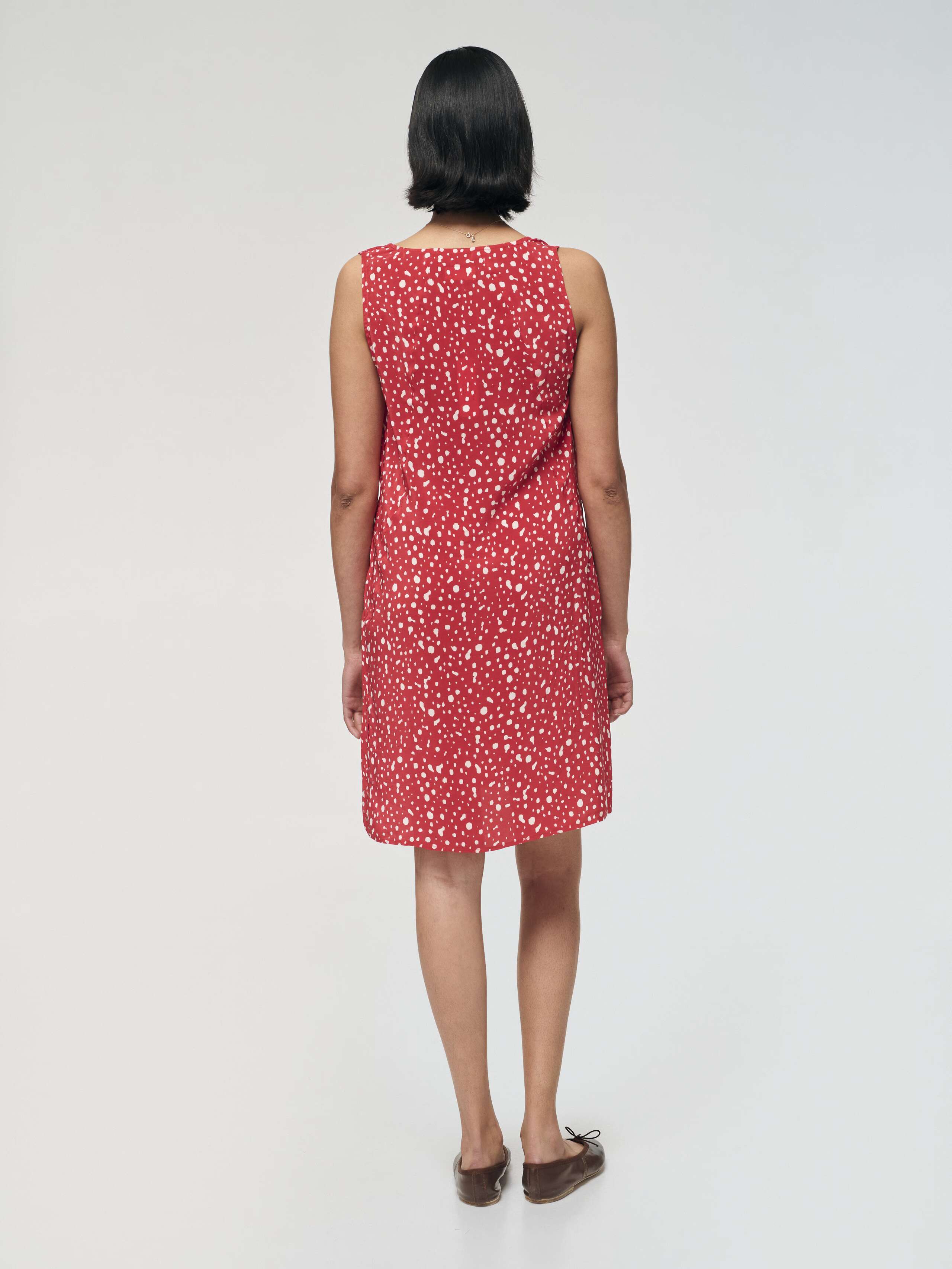 Ann Slip Dress in Red Dot print