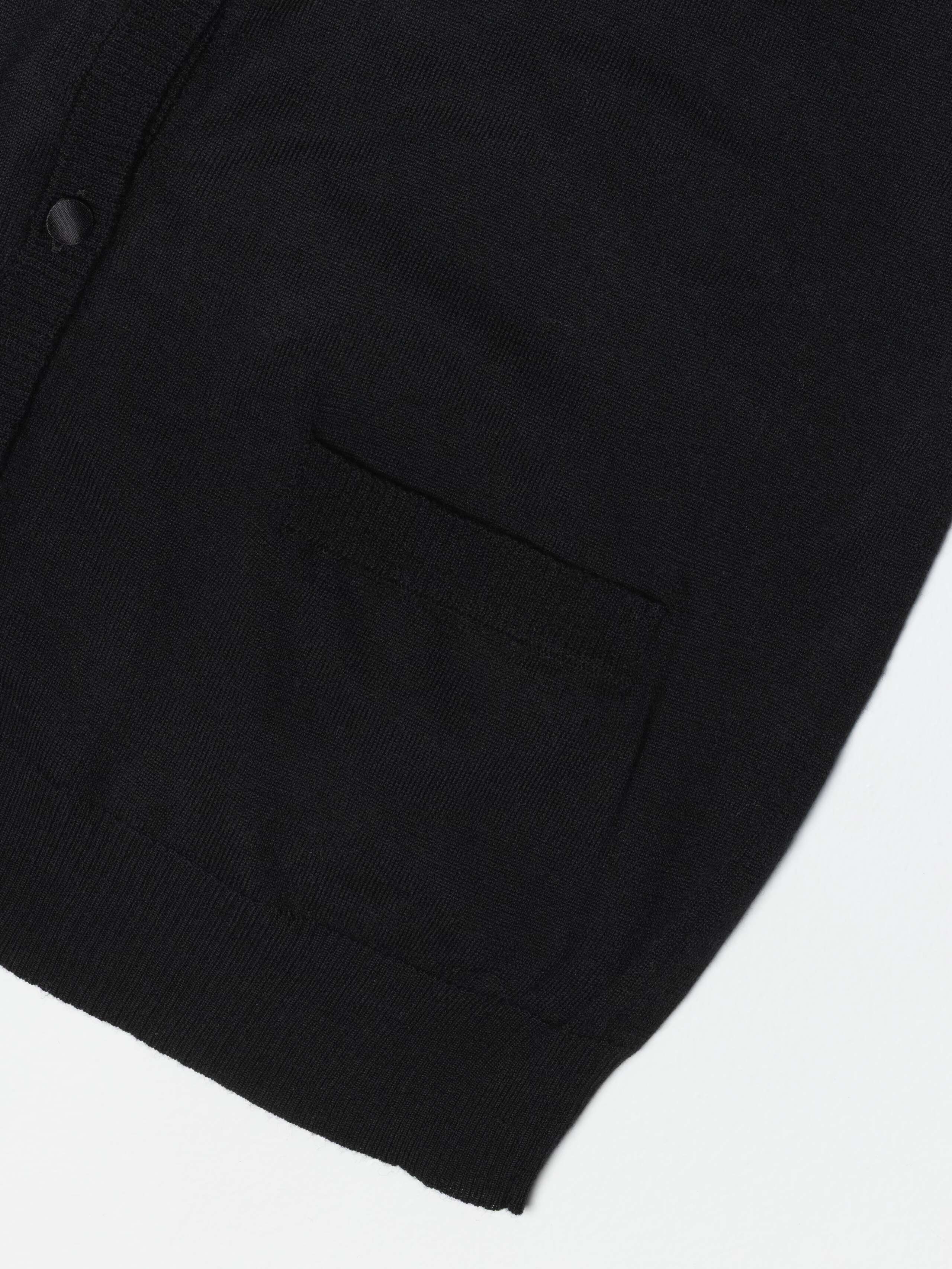 Detail Shot of Bea cardigan pocket in Black