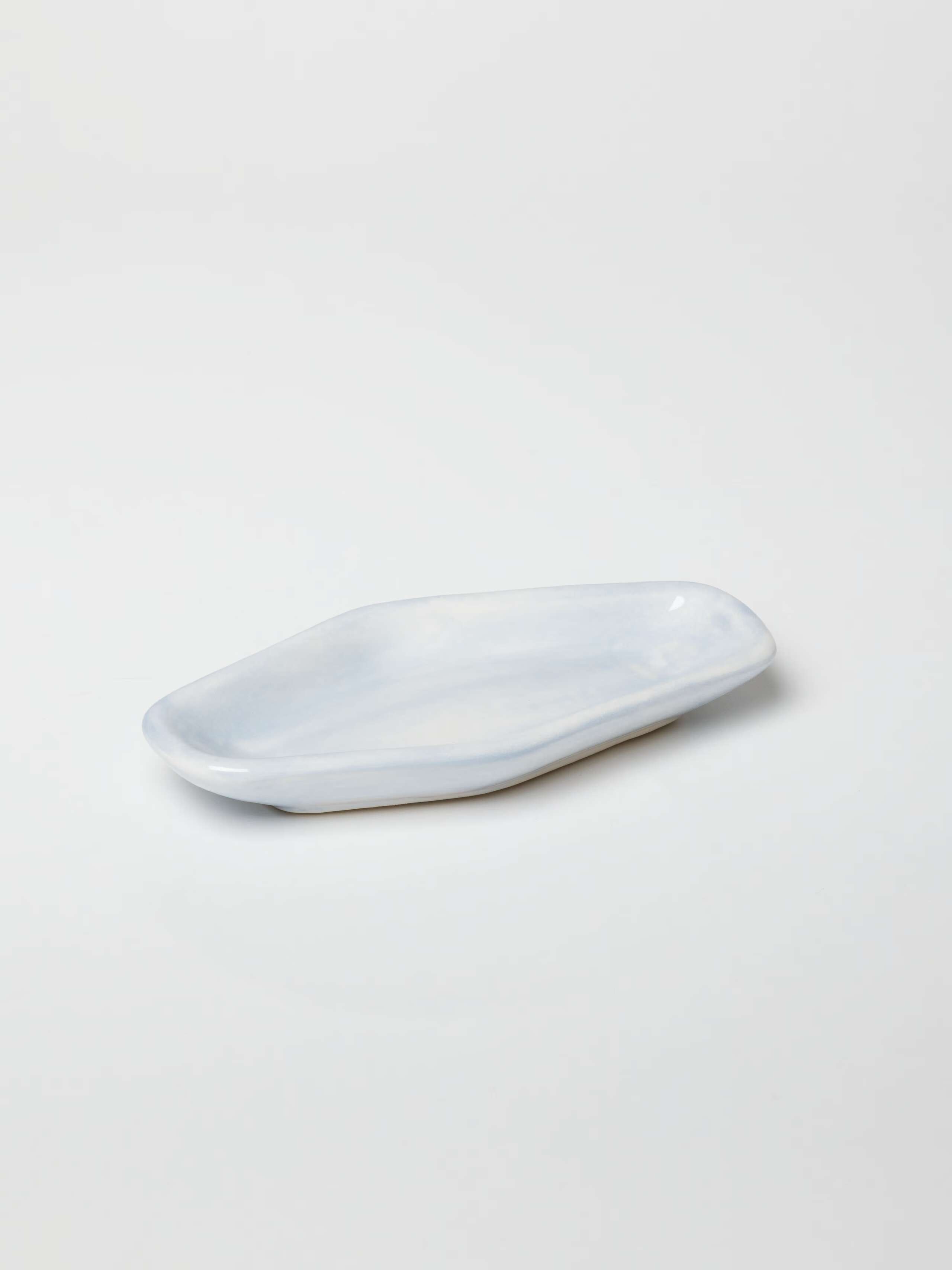 Rhomb Tapas plate small in light blue