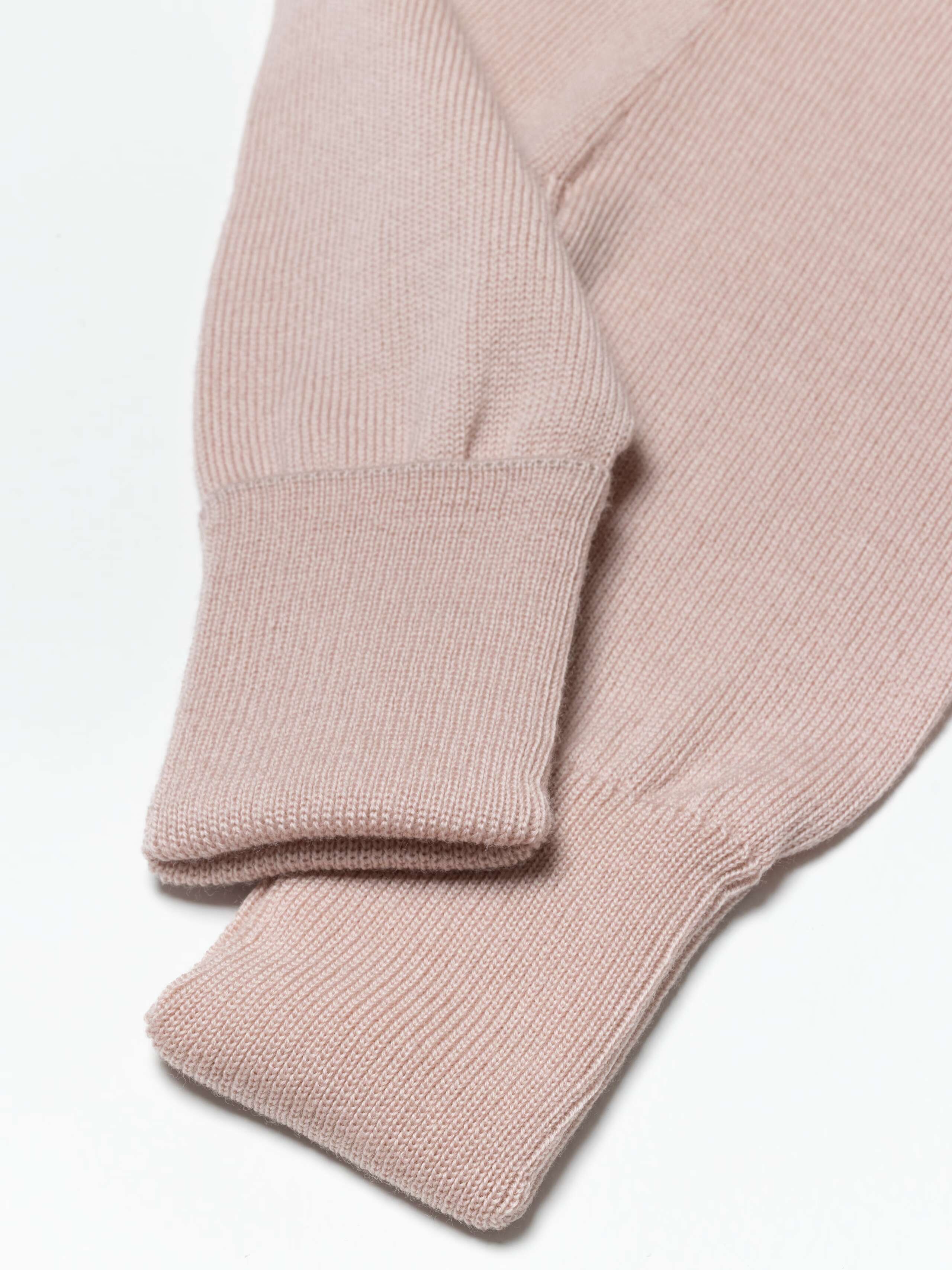 Detail Shot of Fine Knit Pants in Dusty Rose