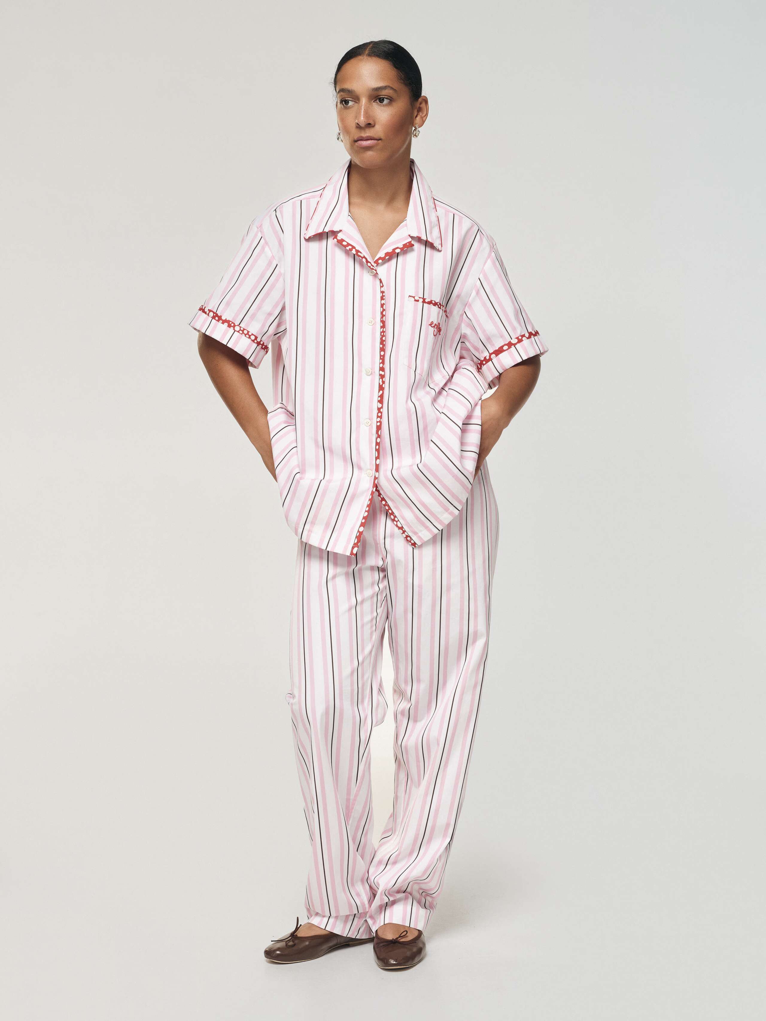 Kumi pants in rose stripes