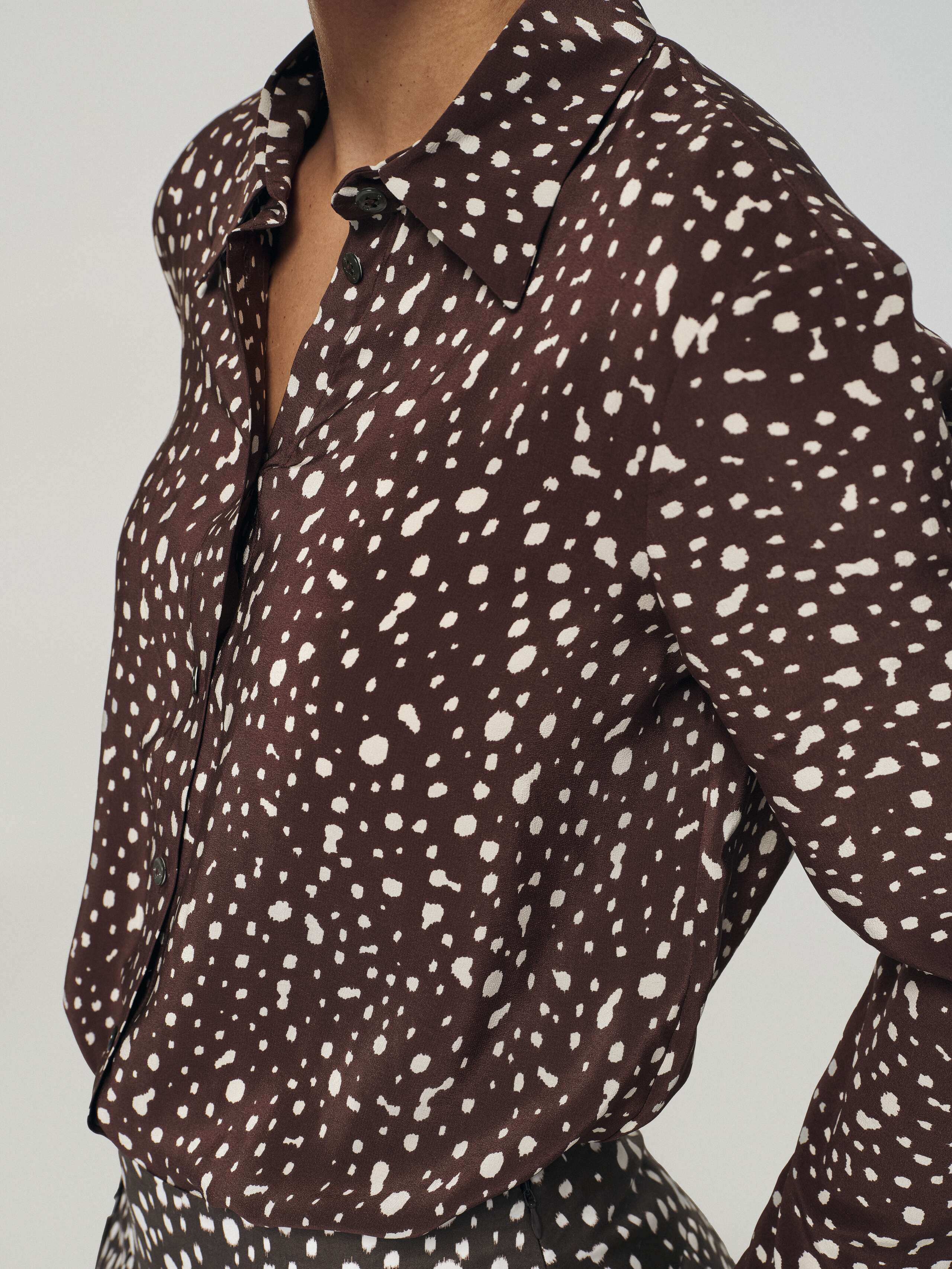 Maxi blouse in Bambi Dot print