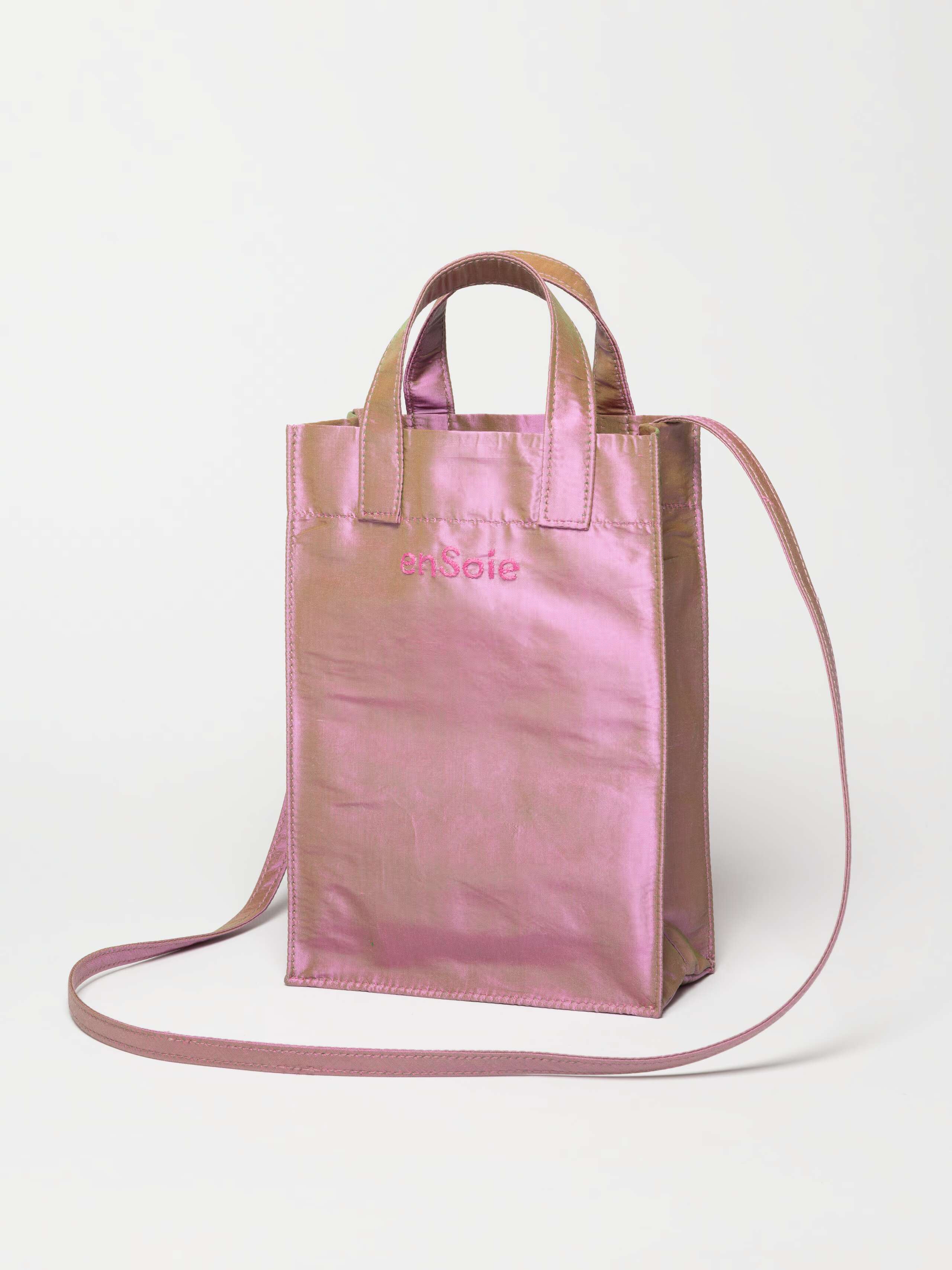 Product Shot of the Micro Cabas Bag in Iridescent Rose 