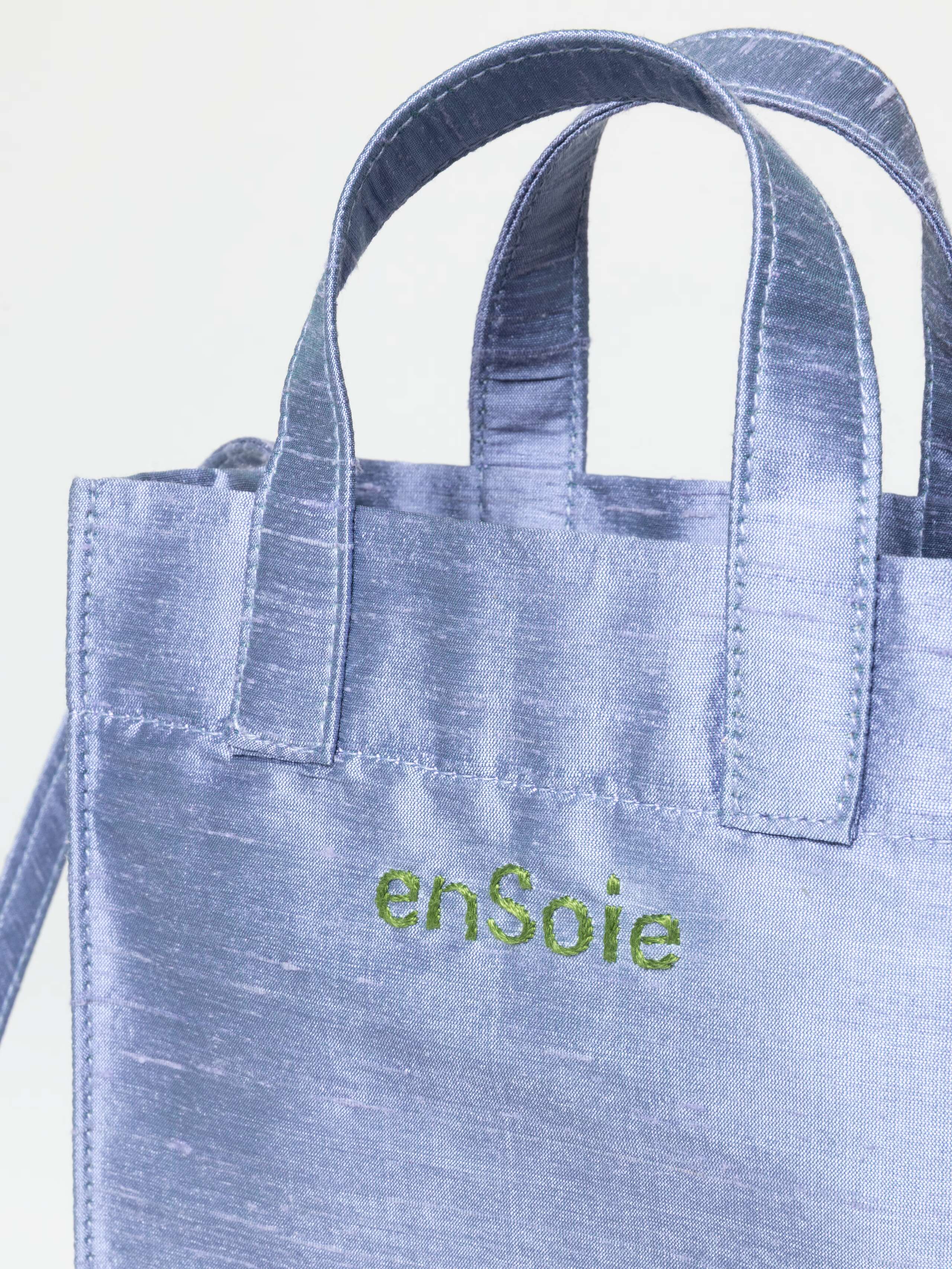 Detail Shot of the Micro Cabas Bag in Periwinkle