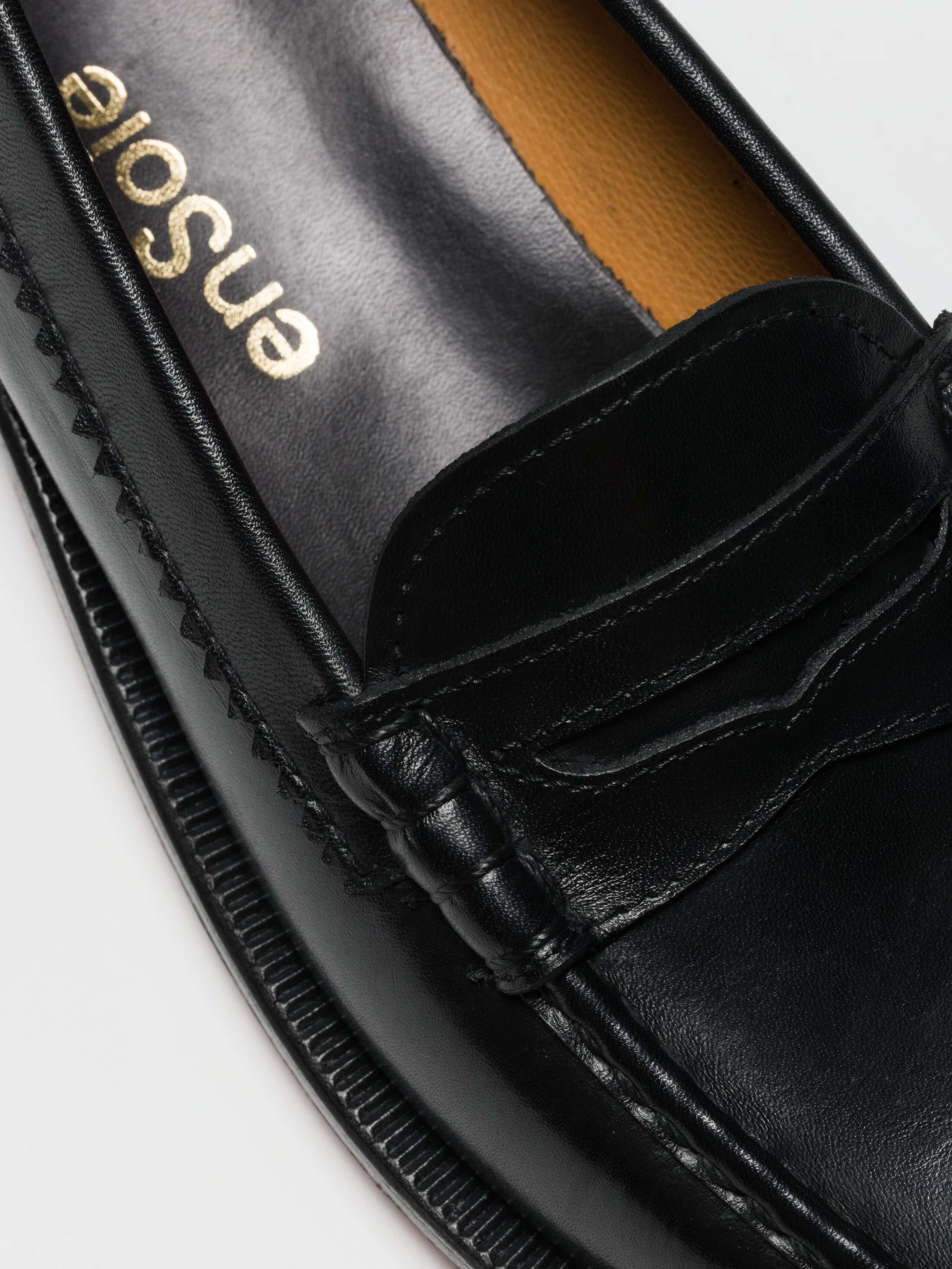Detail Shot of New Loafers in Black