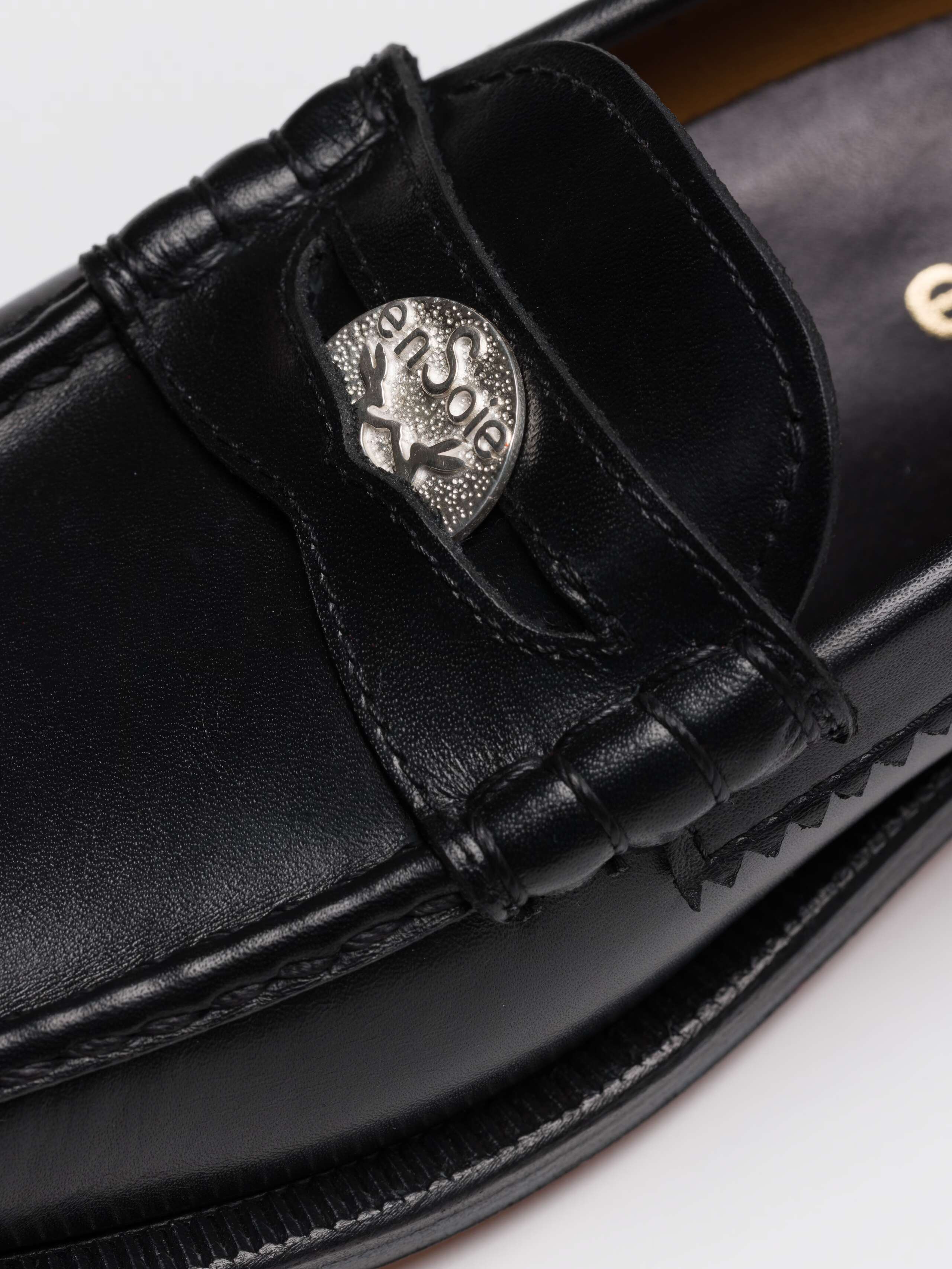 Detail Shot of New Loafers (with Coin) in Black