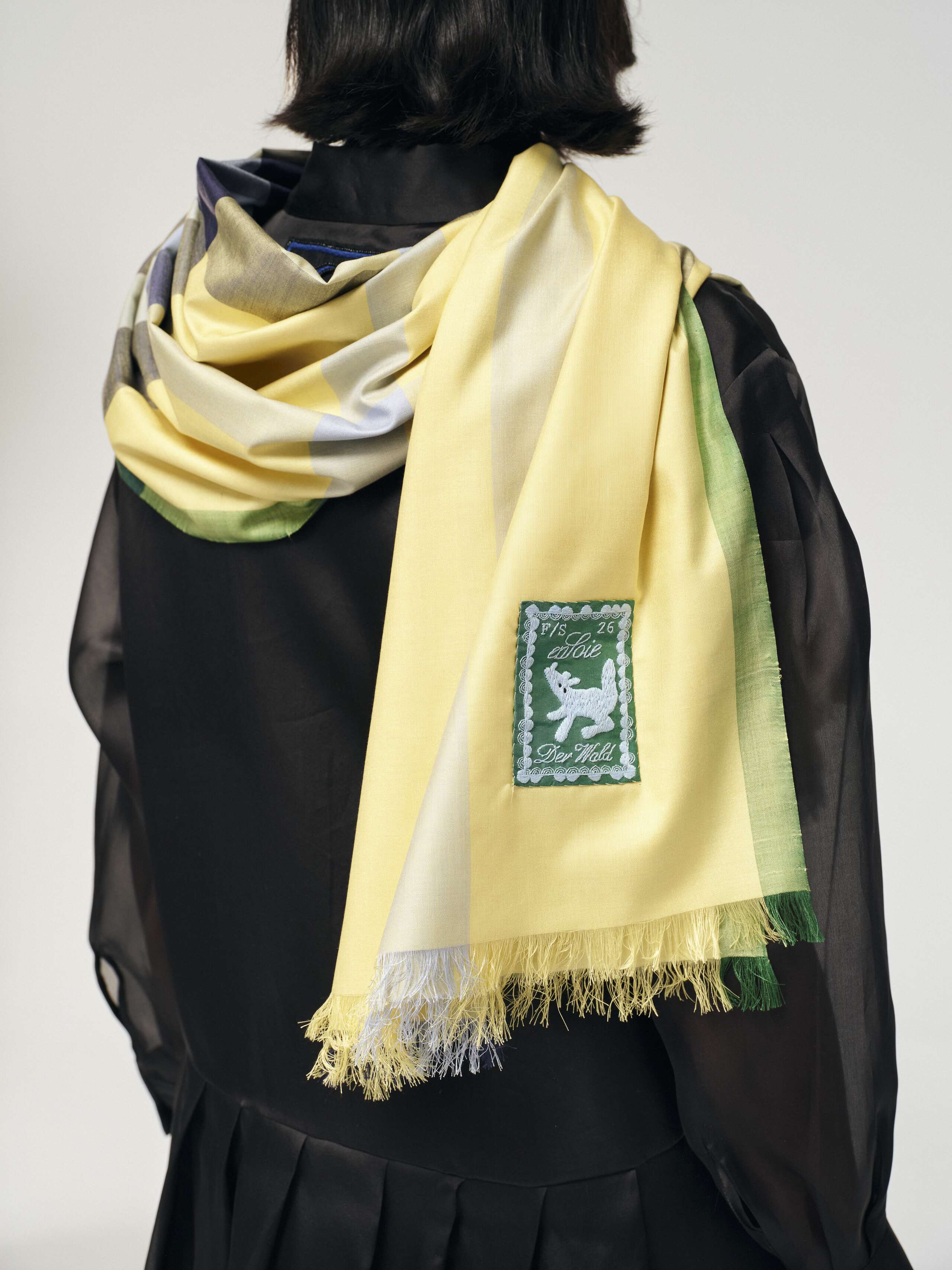 Product Shot of Satu Scarf in Forget Me Not