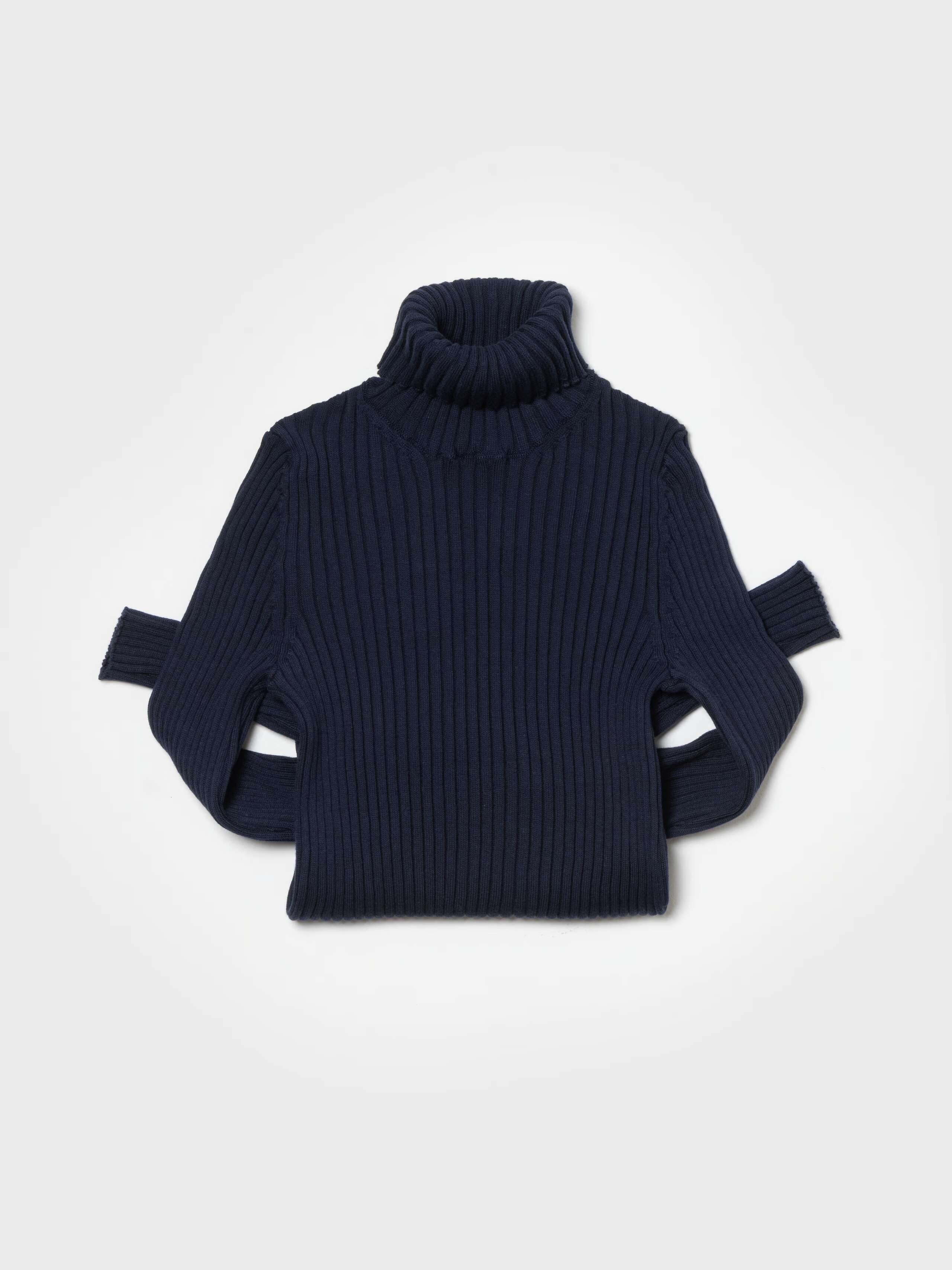 Product Shot of Josie Turtleneck Sweater folded in Navy