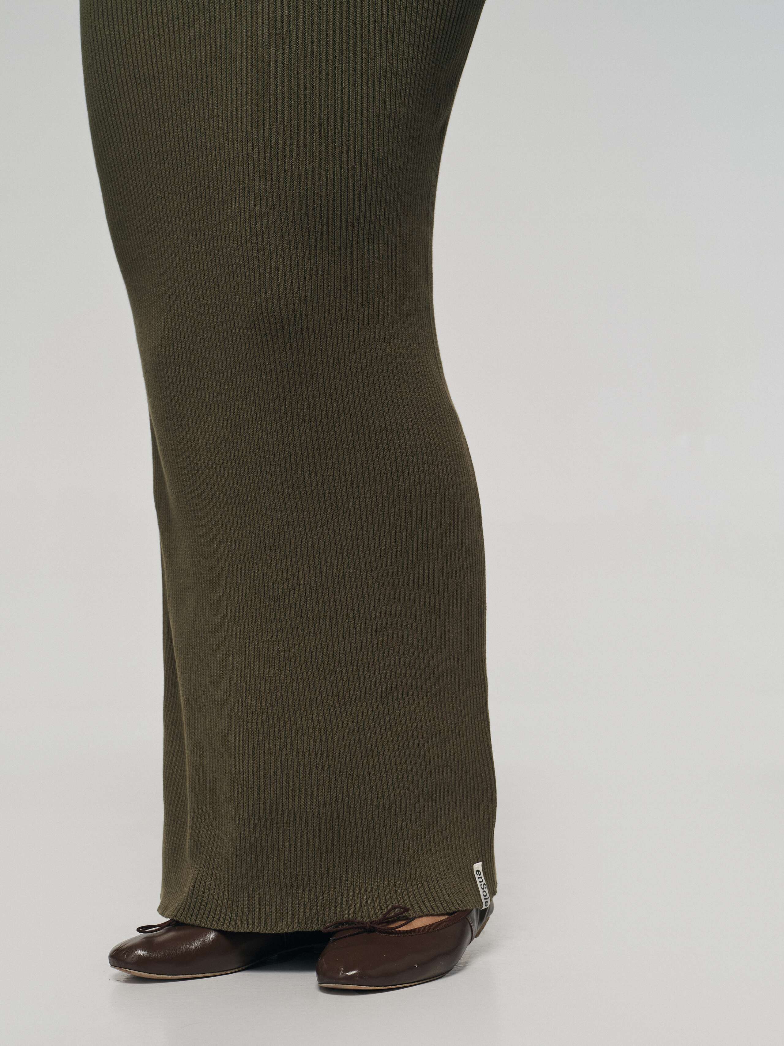 Vicky knit dress in khaki